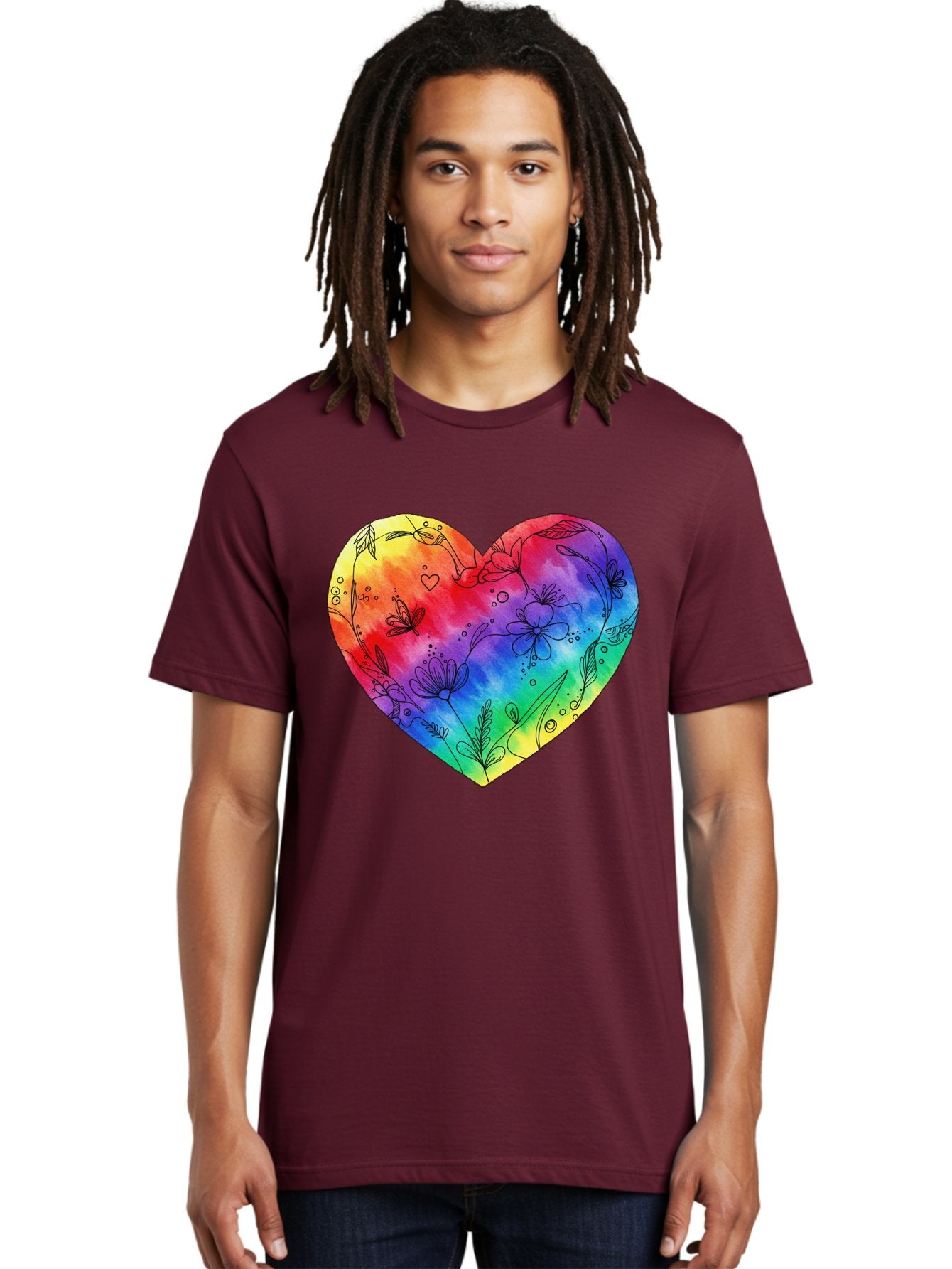 Rainbow-Heart-7 Men'S Graphic Tee, 100% Cotton, Comfortable Casual Summer Wear, Machine Washable, Vintage Camera, Old Camera, Antique Camera, Black Camera, Classic Photography, Photography Equipment, Nostalgic Device, Film Camera, Camera Art Baj737 20