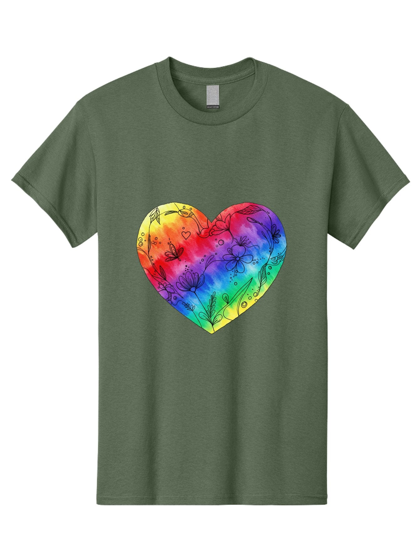 Rainbow-Heart-7 Men'S Graphic Tee, 100% Cotton, Comfortable Casual Summer Wear, Machine Washable, Vintage Camera, Old Camera, Antique Camera, Black Camera, Classic Photography, Photography Equipment, Nostalgic Device, Film Camera, Camera Art Baj737