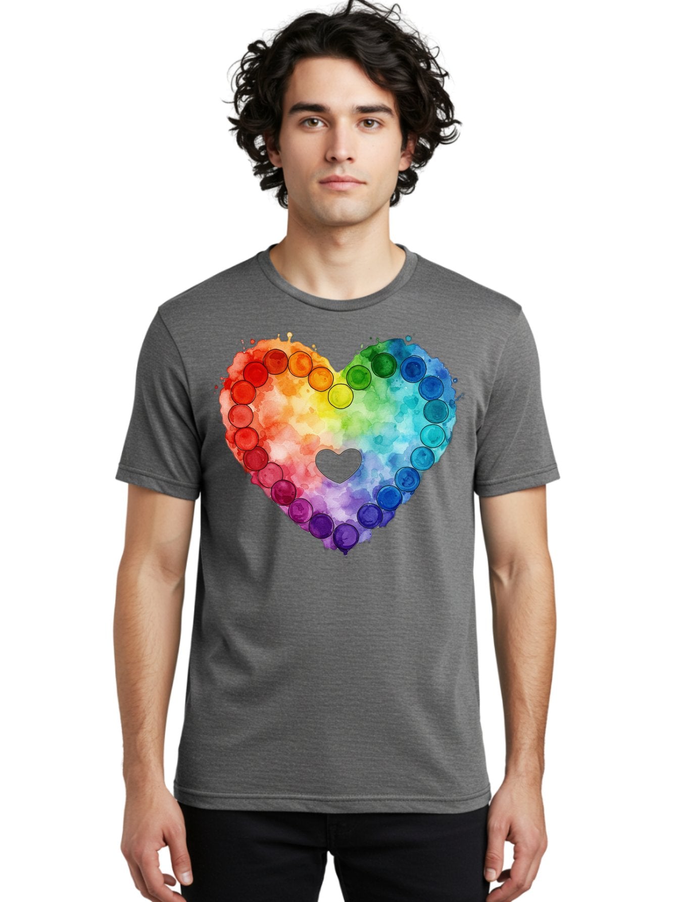 Rainbow-Heart-8 Men'S Graphic Tee, 100% Cotton, Comfortable Casual Summer Wear, Machine Washable, Vintage Camera, Old Camera, Antique Camera, Black Camera, Classic Photography, Photography Equipment, Nostalgic Device, Film Camera, Camera Art Baj738 28