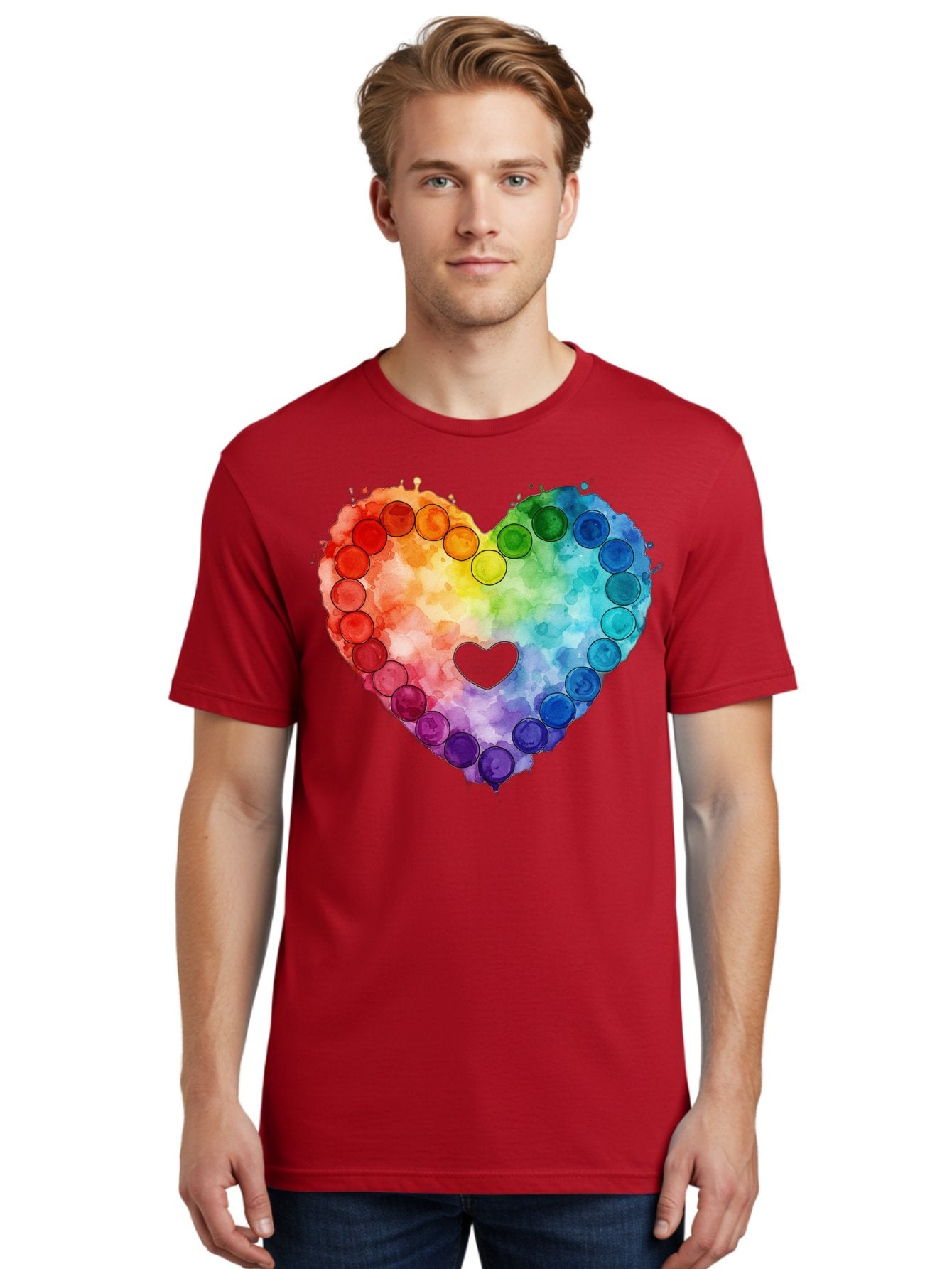 Rainbow-Heart-8 Men'S Graphic Tee, 100% Cotton, Comfortable Casual Summer Wear, Machine Washable, Vintage Camera, Old Camera, Antique Camera, Black Camera, Classic Photography, Photography Equipment, Nostalgic Device, Film Camera, Camera Art Baj738 27