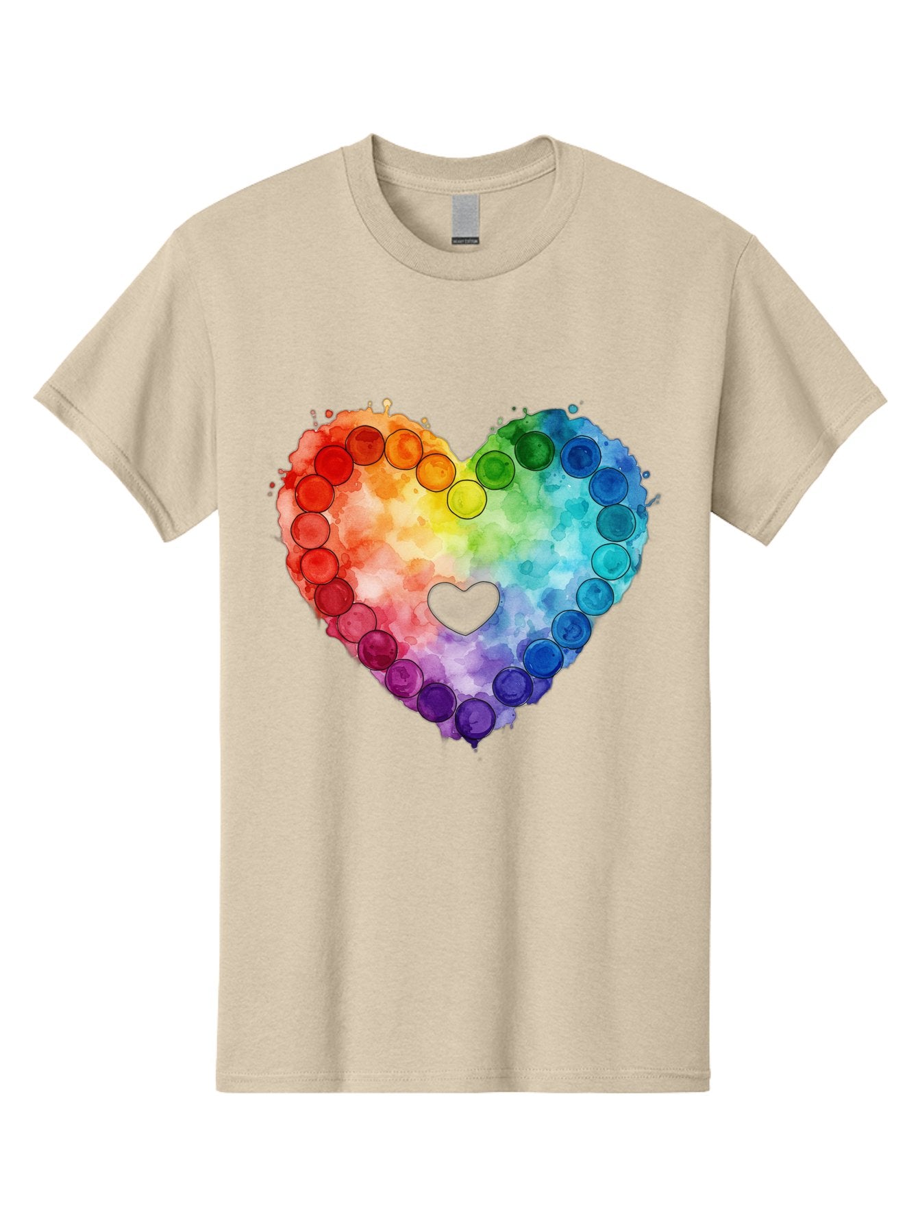 Rainbow-Heart-8 Men'S Graphic Tee, 100% Cotton, Comfortable Casual Summer Wear, Machine Washable, Vintage Camera, Old Camera, Antique Camera, Black Camera, Classic Photography, Photography Equipment, Nostalgic Device, Film Camera, Camera Art Baj738