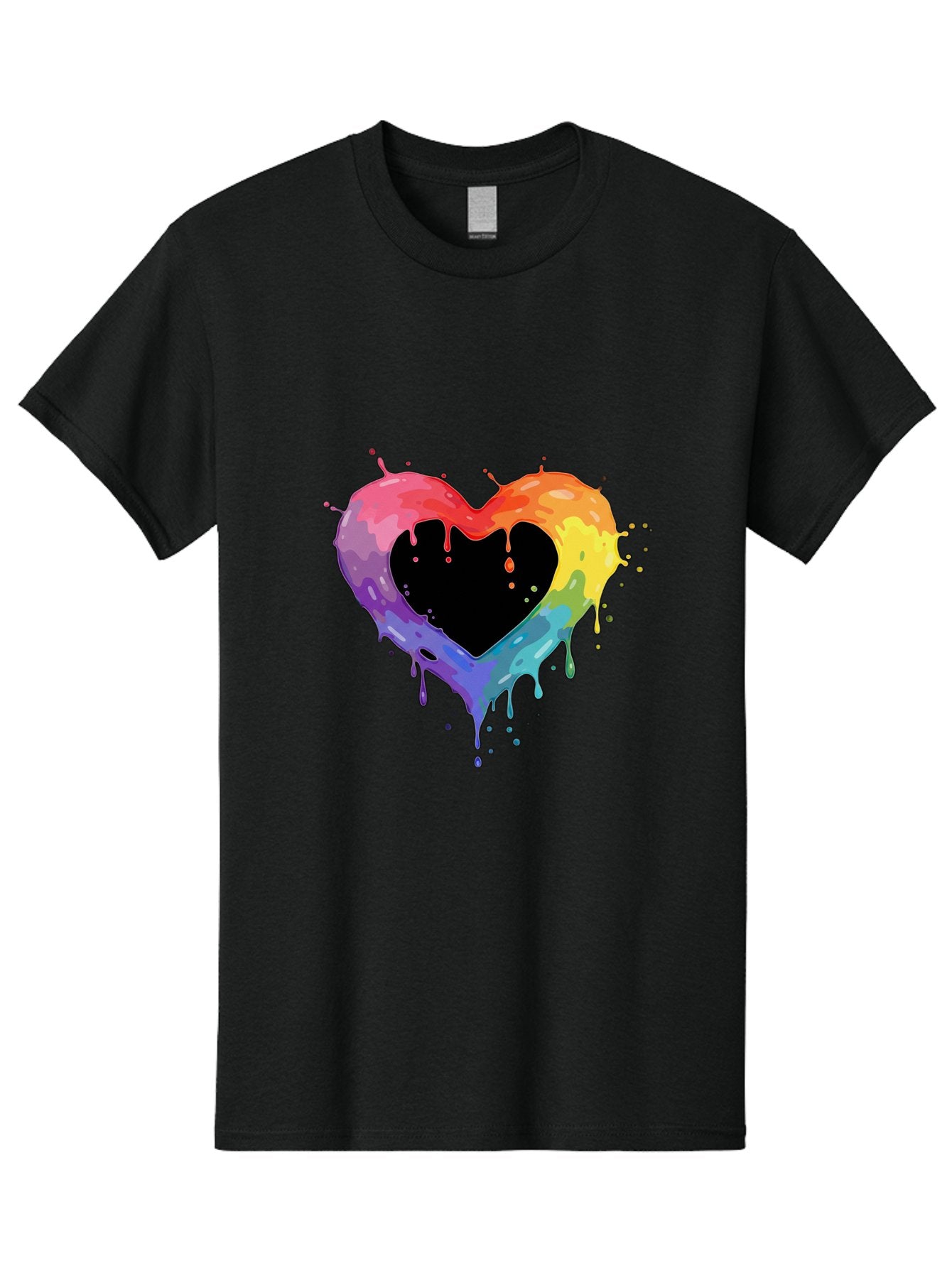 Rainbow-Heart-9 Men'S Graphic Tee, 100% Cotton, Comfortable Casual Summer Wear, Machine Washable, Vintage Camera, Old Camera, Antique Camera, Black Camera, Classic Photography, Photography Equipment, Nostalgic Device, Film Camera, Camera Art Baj739