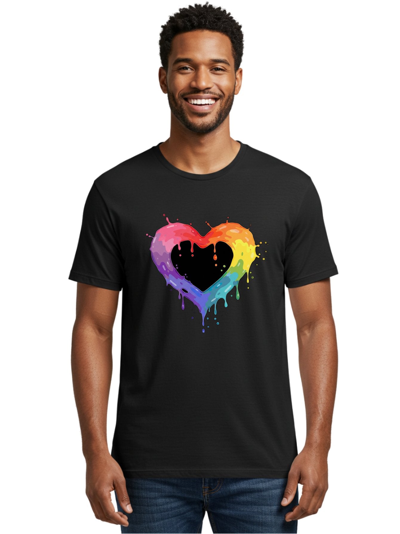 Rainbow-Heart-9 Men'S Graphic Tee, 100% Cotton, Comfortable Casual Summer Wear, Machine Washable, Vintage Camera, Old Camera, Antique Camera, Black Camera, Classic Photography, Photography Equipment, Nostalgic Device, Film Camera, Camera Art Baj739 19