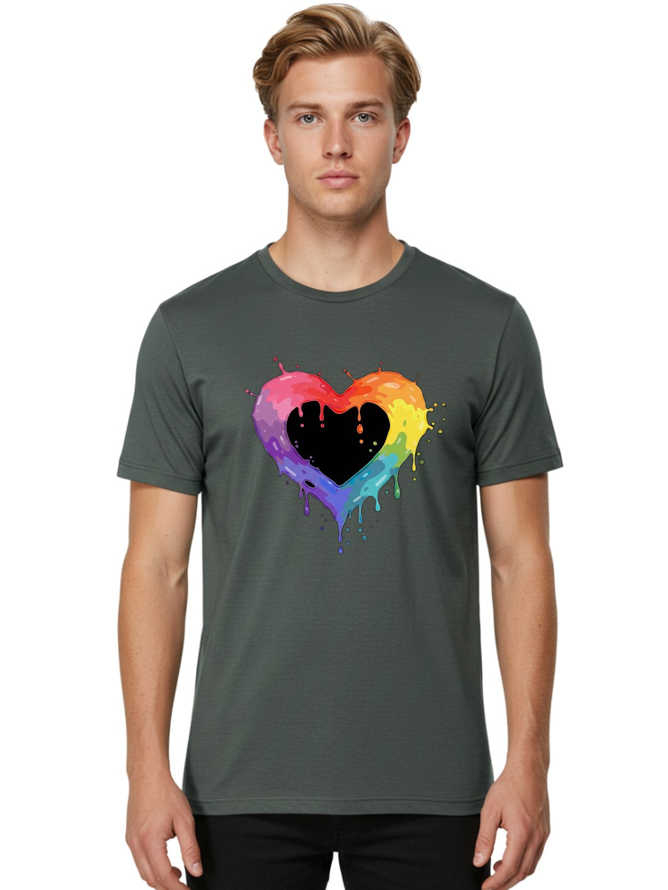 Rainbow-Heart-9 Men'S Graphic Tee, 100% Cotton, Comfortable Casual Summer Wear, Machine Washable, Vintage Camera, Old Camera, Antique Camera, Black Camera, Classic Photography, Photography Equipment, Nostalgic Device, Film Camera, Camera Art Baj739 22