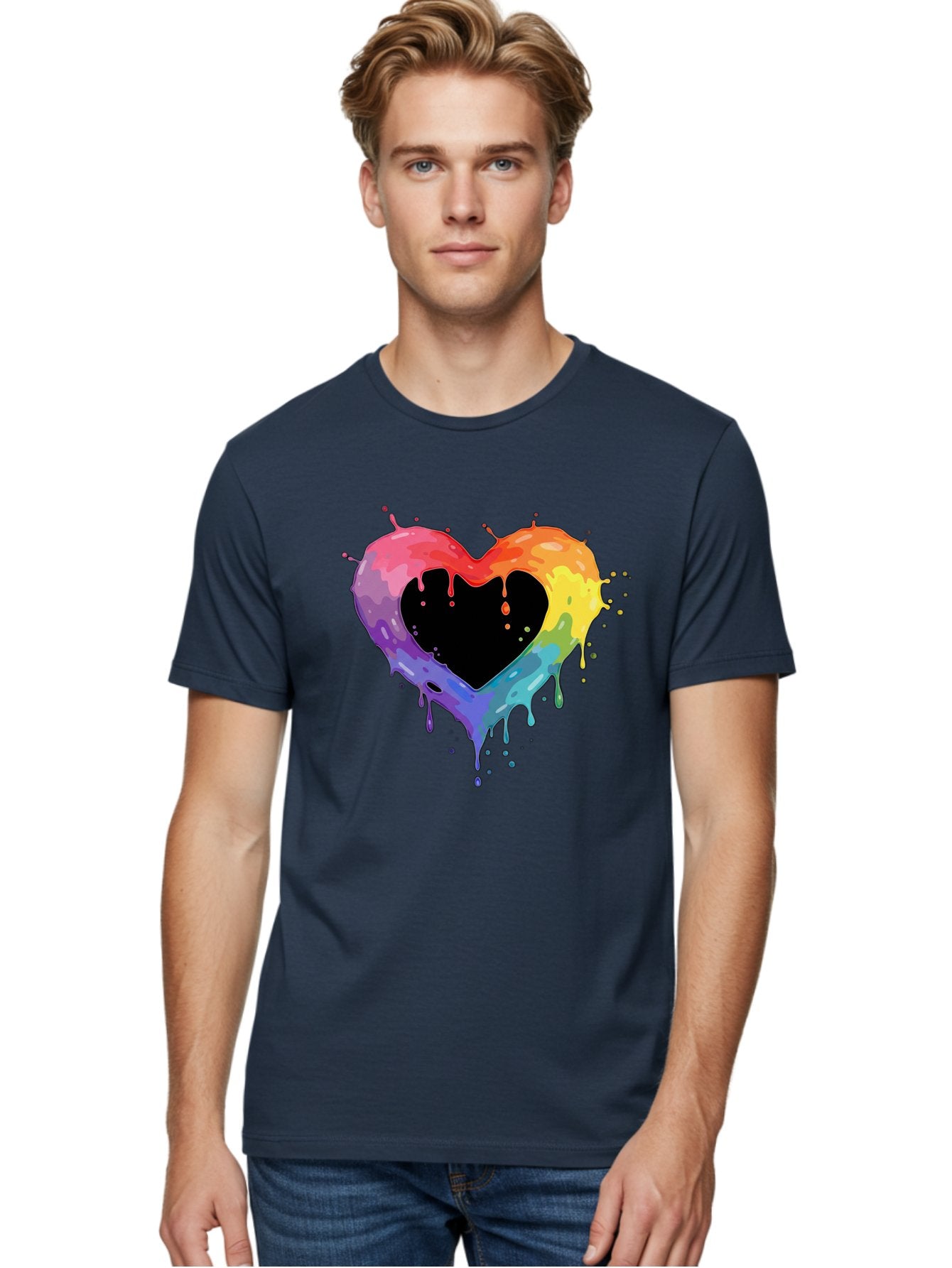 Rainbow-Heart-9 Men'S Graphic Tee, 100% Cotton, Comfortable Casual Summer Wear, Machine Washable, Vintage Camera, Old Camera, Antique Camera, Black Camera, Classic Photography, Photography Equipment, Nostalgic Device, Film Camera, Camera Art Baj739 21