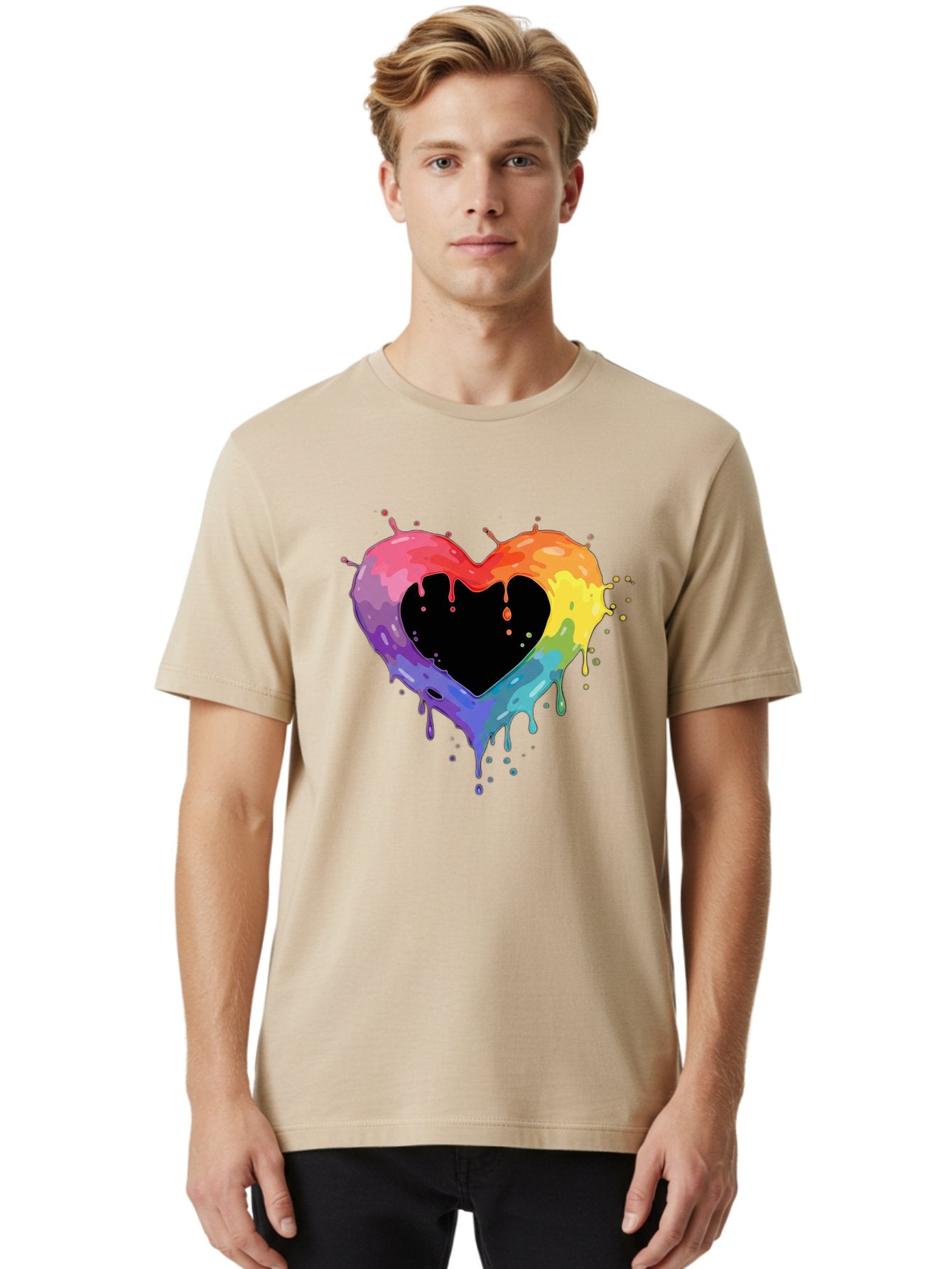 Rainbow-Heart-9 Men'S Graphic Tee, 100% Cotton, Comfortable Casual Summer Wear, Machine Washable, Vintage Camera, Old Camera, Antique Camera, Black Camera, Classic Photography, Photography Equipment, Nostalgic Device, Film Camera, Camera Art Baj739 30