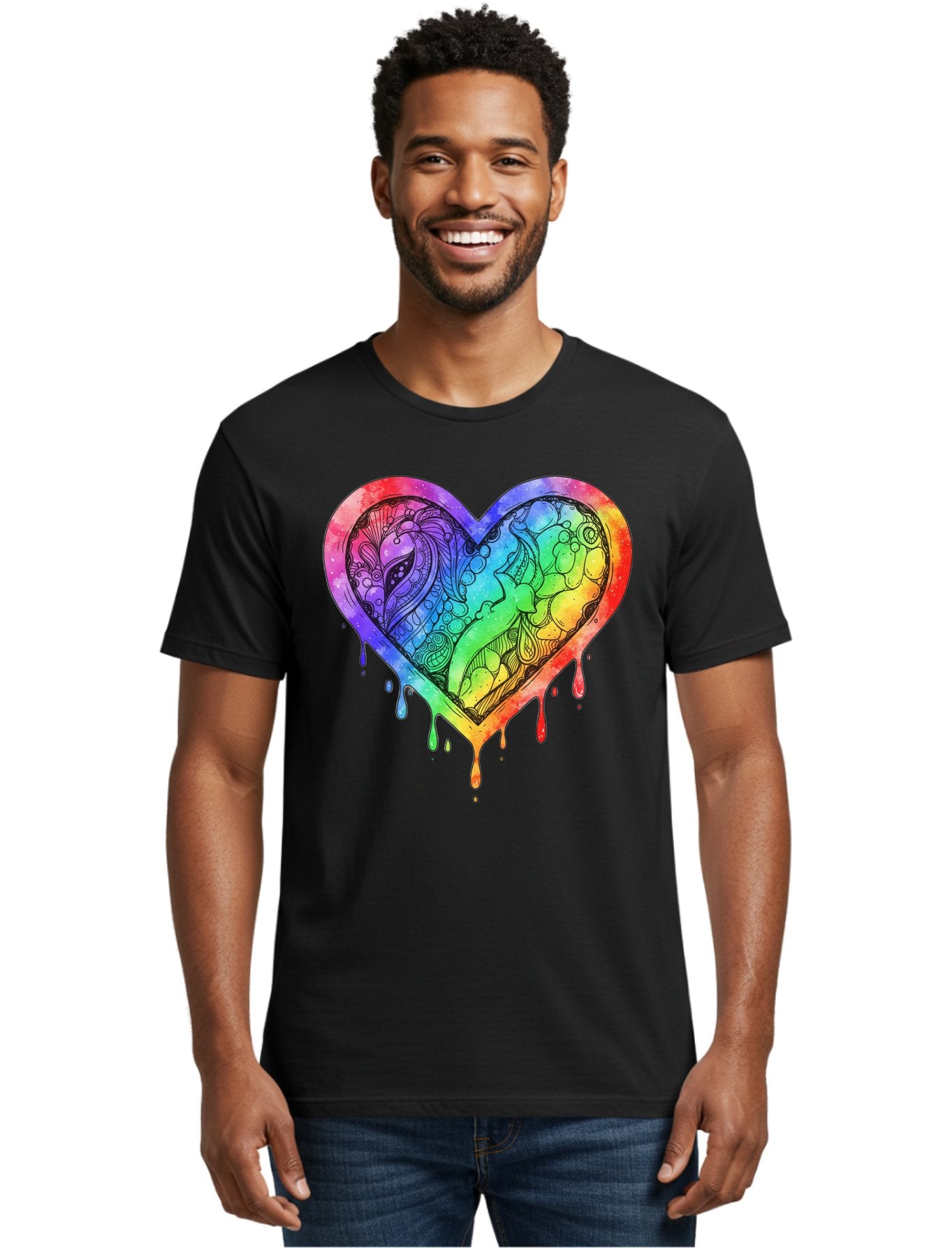Rainbow-Heart-Koi Men'S Graphic Tee, 100% Cotton, Comfortable Casual Summer Wear, Machine Washable, Vintage Camera, Old Camera, Antique Camera, Black Camera, Classic Photography, Photography Equipment, Nostalgic Device, Film Camera, Camera Art Baj740 26