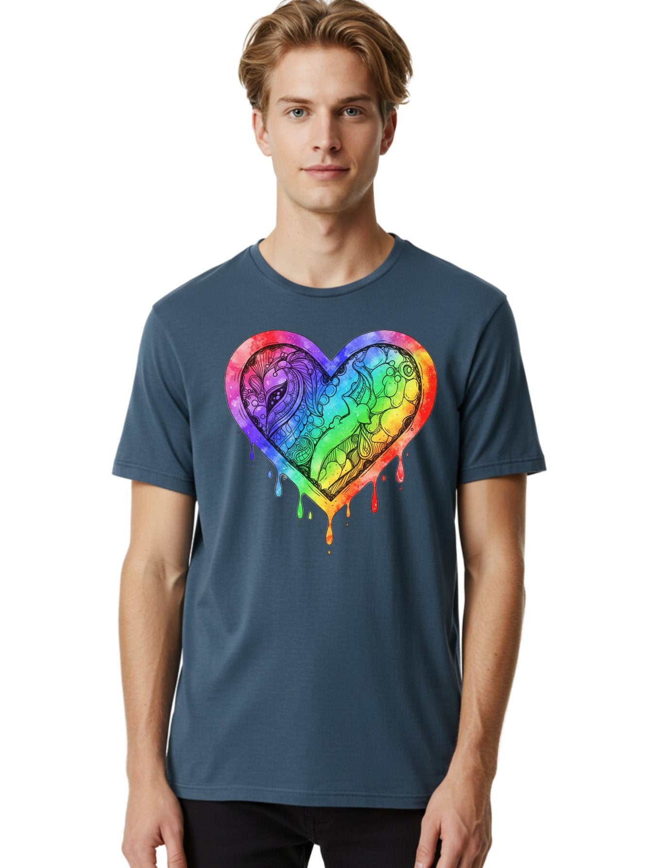 Rainbow-Heart-Koi Men'S Graphic Tee, 100% Cotton, Comfortable Casual Summer Wear, Machine Washable, Vintage Camera, Old Camera, Antique Camera, Black Camera, Classic Photography, Photography Equipment, Nostalgic Device, Film Camera, Camera Art Baj740 20