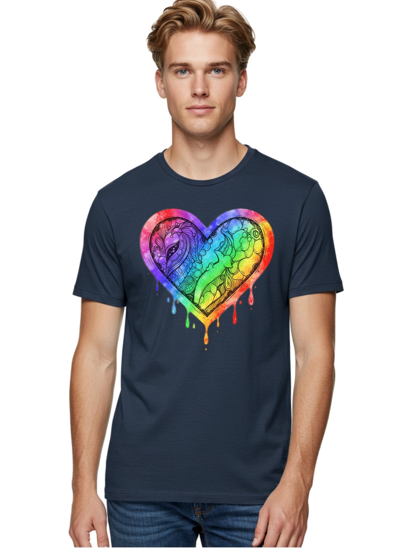 Rainbow-Heart-Koi Men'S Graphic Tee, 100% Cotton, Comfortable Casual Summer Wear, Machine Washable, Vintage Camera, Old Camera, Antique Camera, Black Camera, Classic Photography, Photography Equipment, Nostalgic Device, Film Camera, Camera Art Baj740 27
