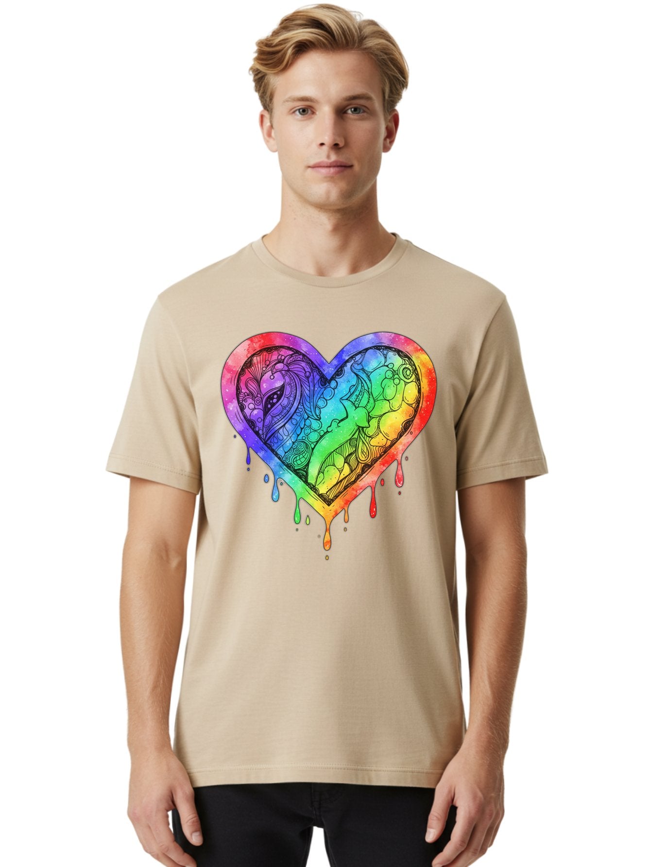 Rainbow-Heart-Koi Men'S Graphic Tee, 100% Cotton, Comfortable Casual Summer Wear, Machine Washable, Vintage Camera, Old Camera, Antique Camera, Black Camera, Classic Photography, Photography Equipment, Nostalgic Device, Film Camera, Camera Art Baj740 21