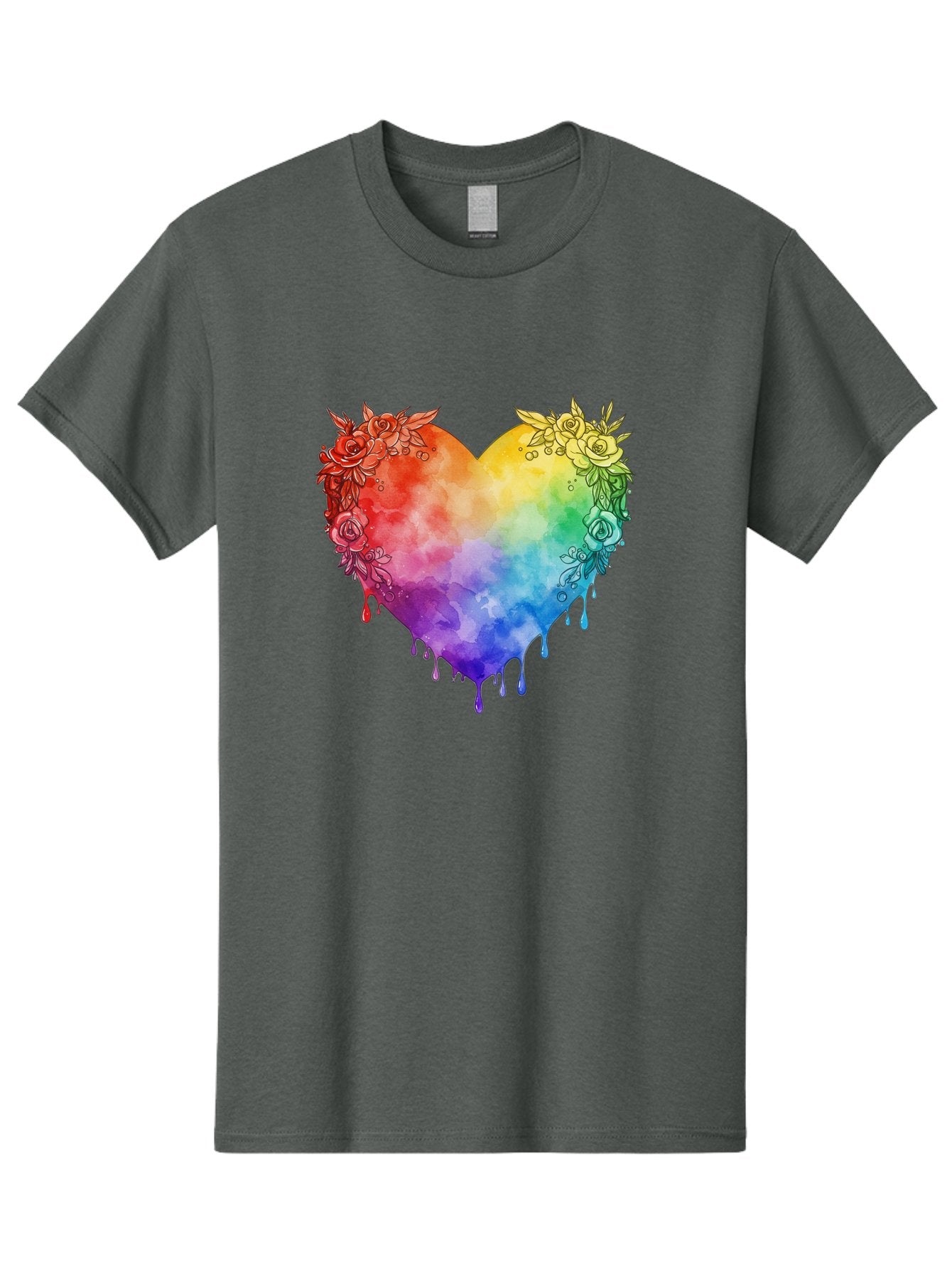 Rainbow-Heart-With-Roses Men'S Graphic Tee, 100% Cotton, Comfortable Casual Summer Wear, Machine Washable, Vintage Camera, Old Camera, Antique Camera, Black Camera, Classic Photography, Photography Equipment, Nostalgic Device, Film Camera, Baj741