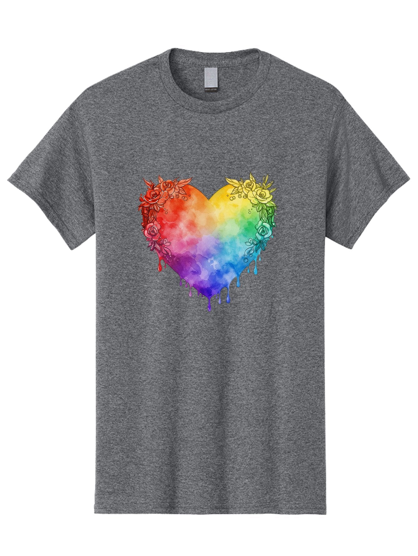 Rainbow-Heart-With-Roses Men'S Graphic Tee, 100% Cotton, Comfortable Casual Summer Wear, Machine Washable, Vintage Camera, Old Camera, Antique Camera, Black Camera, Classic Photography, Photography Equipment, Nostalgic Device, Film Camera, Baj741