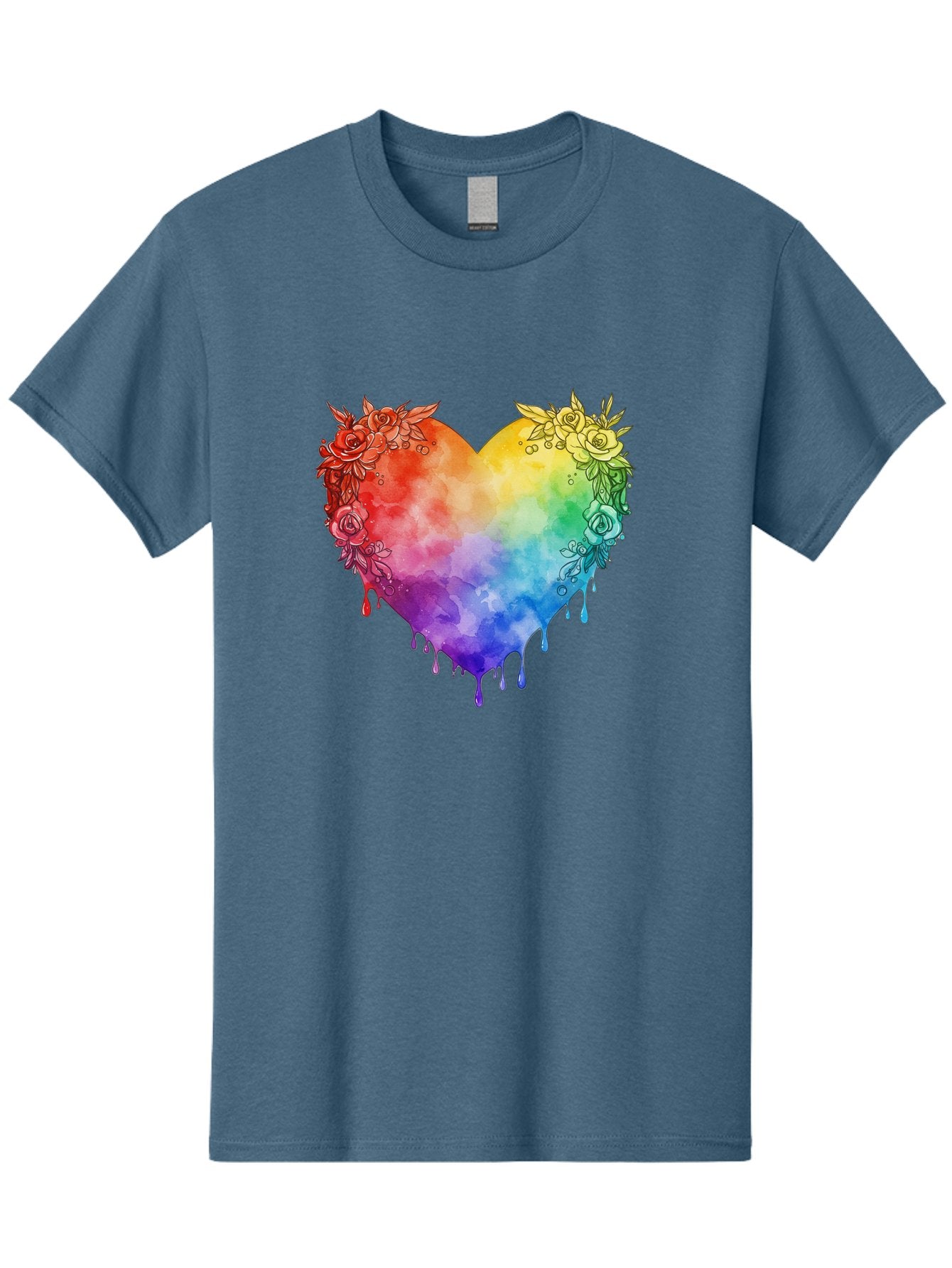 Rainbow-Heart-With-Roses Men'S Graphic Tee, 100% Cotton, Comfortable Casual Summer Wear, Machine Washable, Vintage Camera, Old Camera, Antique Camera, Black Camera, Classic Photography, Photography Equipment, Nostalgic Device, Film Camera, Baj741 3