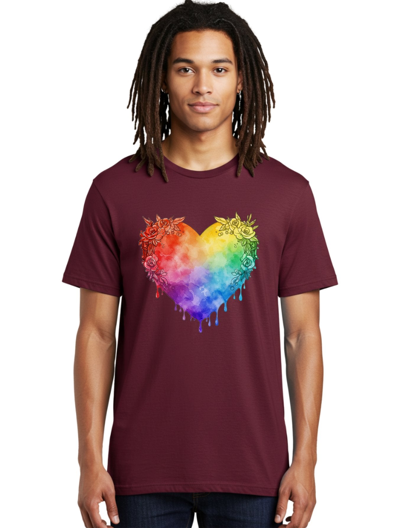 Rainbow-Heart-With-Roses Men'S Graphic Tee, 100% Cotton, Comfortable Casual Summer Wear, Machine Washable, Vintage Camera, Old Camera, Antique Camera, Black Camera, Classic Photography, Photography Equipment, Nostalgic Device, Film Camera, Baj741 30