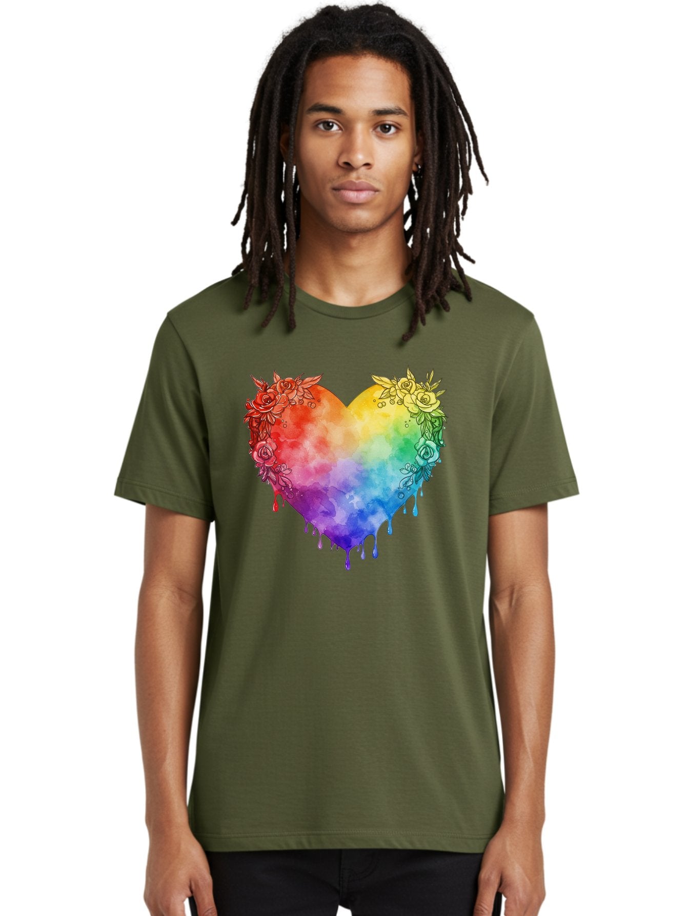 Rainbow-Heart-With-Roses Men'S Graphic Tee, 100% Cotton, Comfortable Casual Summer Wear, Machine Washable, Vintage Camera, Old Camera, Antique Camera, Black Camera, Classic Photography, Photography Equipment, Nostalgic Device, Film Camera, Baj741 17