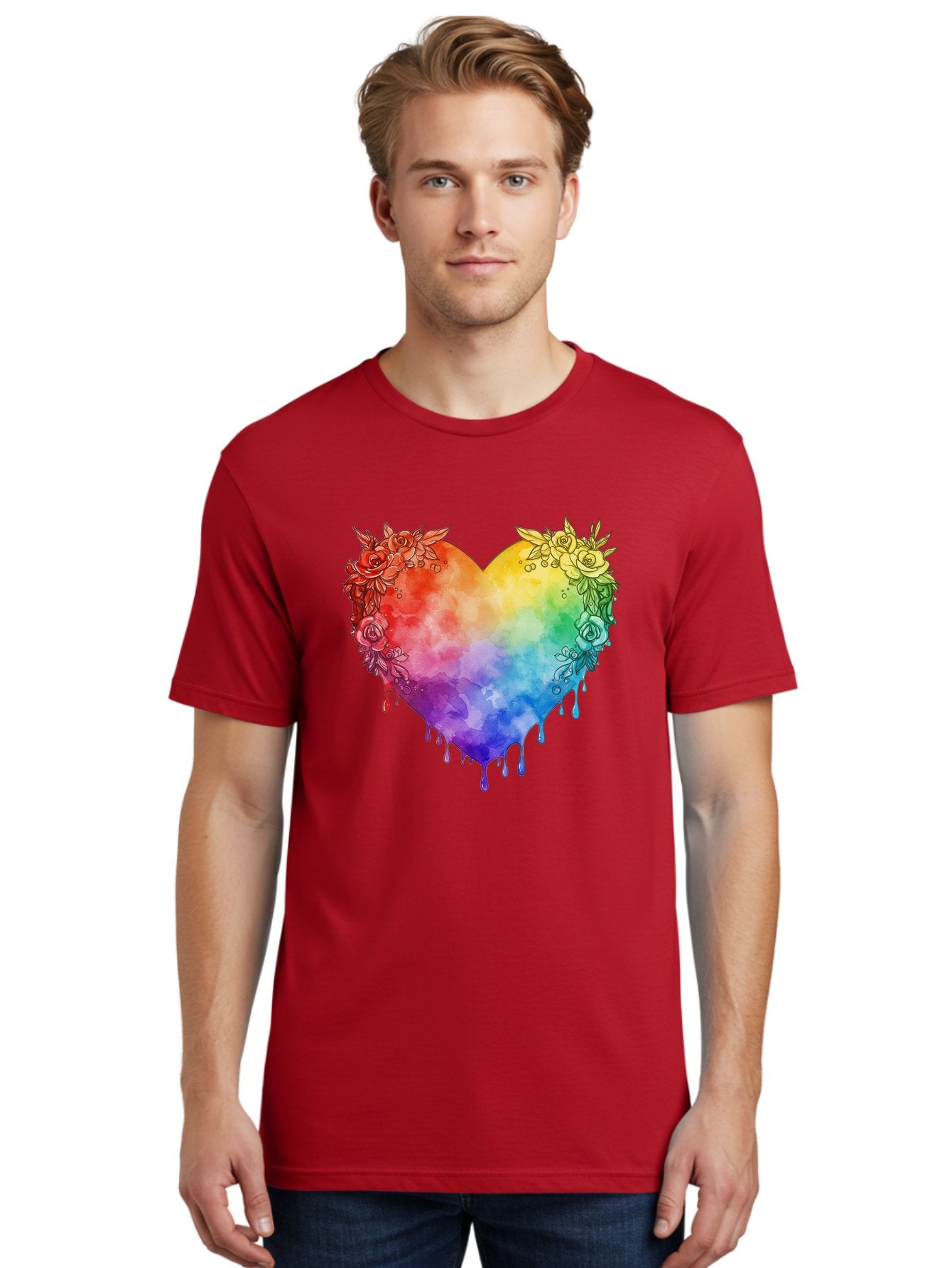 Rainbow-Heart-With-Roses Men'S Graphic Tee, 100% Cotton, Comfortable Casual Summer Wear, Machine Washable, Vintage Camera, Old Camera, Antique Camera, Black Camera, Classic Photography, Photography Equipment, Nostalgic Device, Film Camera, Baj741 16