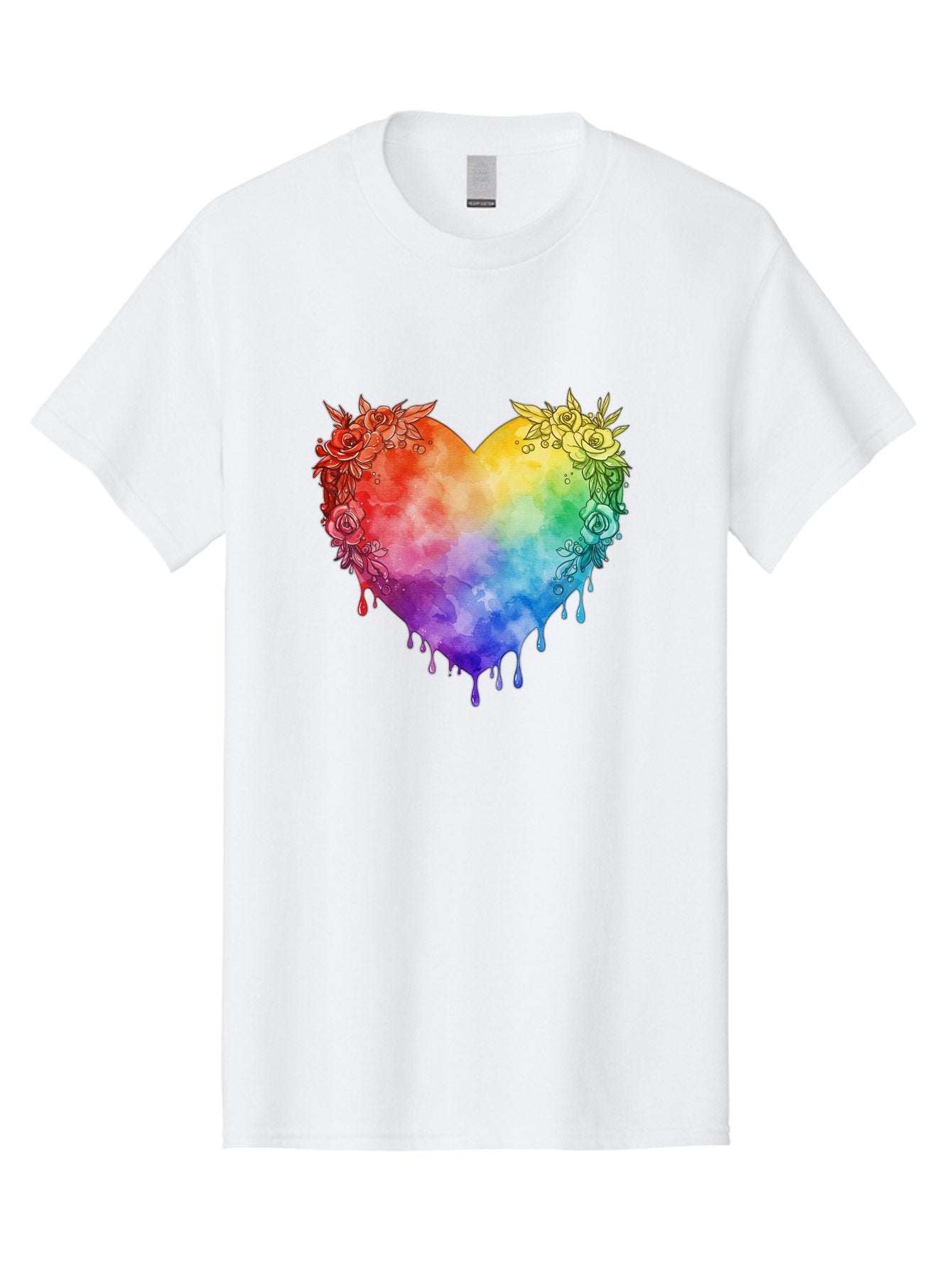 Rainbow-Heart-With-Roses Men'S Graphic Tee, 100% Cotton, Comfortable Casual Summer Wear, Machine Washable, Vintage Camera, Old Camera, Antique Camera, Black Camera, Classic Photography, Photography Equipment, Nostalgic Device, Film Camera, Baj741 5
