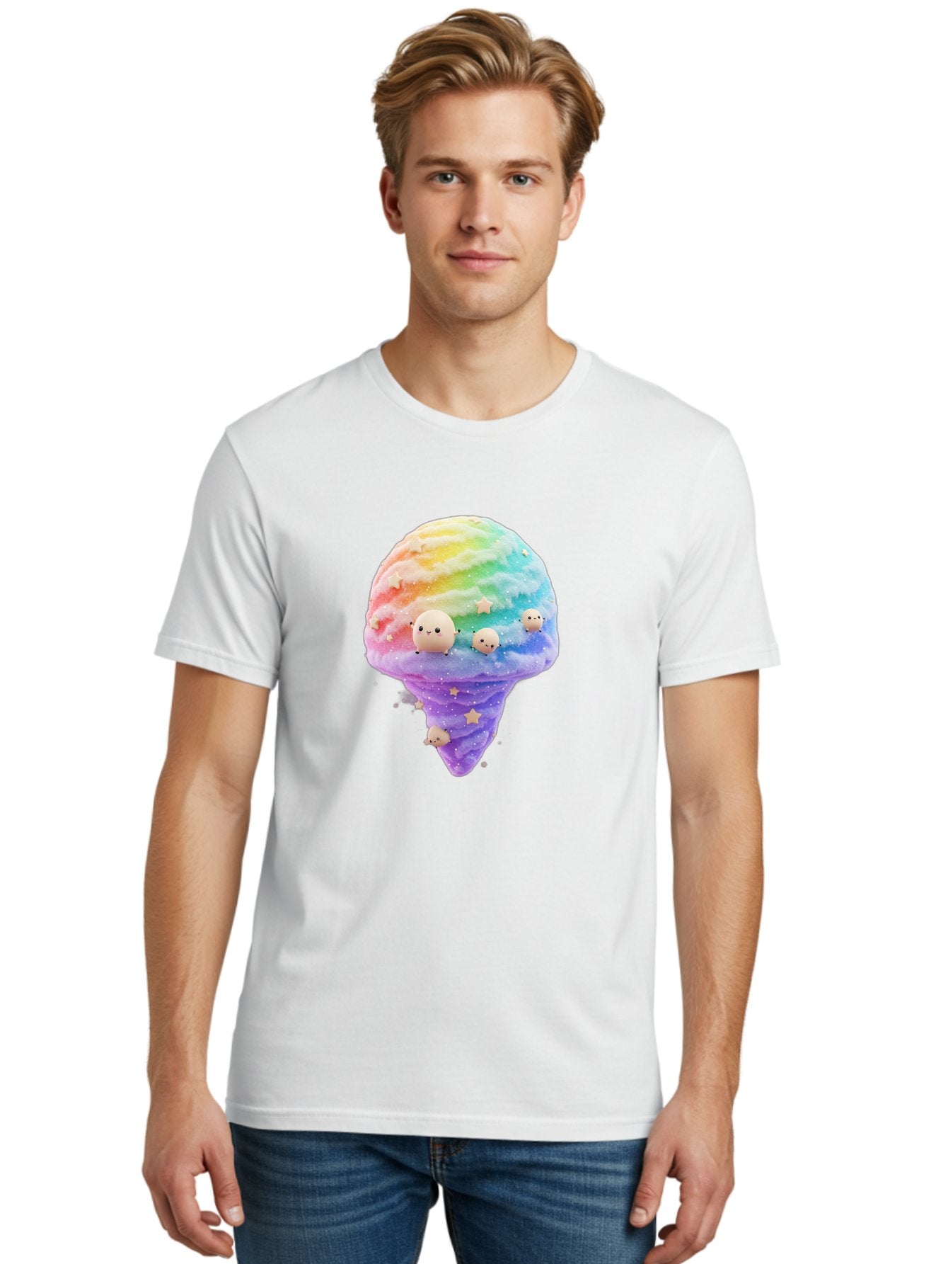 Rainbow-Ice-Cream Men'S Graphic Tee, 100% Cotton, Comfortable Casual Summer Wear, Machine Washable, Vintage Camera, Old Camera, Antique Camera, Black Camera, Classic Photography, Photography Equipment, Nostalgic Device, Film Camera, Camera Art Baj743 24
