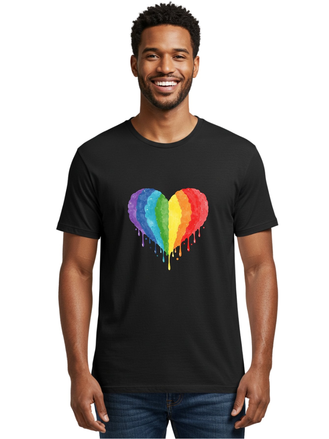 Rainbow-Melting-Heart Men'S Graphic Tee, 100% Cotton, Comfortable Casual Summer Wear, Machine Washable, Vintage Camera, Old Camera, Antique Camera, Black Camera, Classic Photography, Photography Equipment, Nostalgic Device, Film Camera, Baj744 29