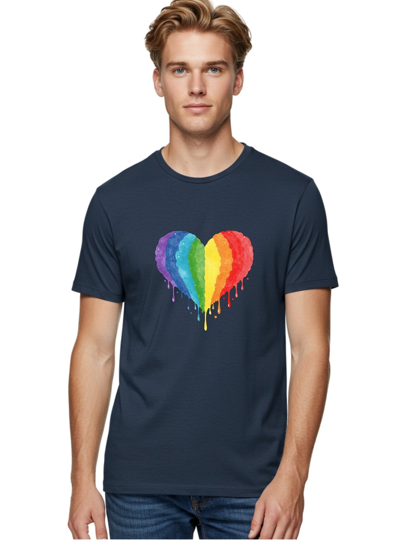 Rainbow-Melting-Heart Men'S Graphic Tee, 100% Cotton, Comfortable Casual Summer Wear, Machine Washable, Vintage Camera, Old Camera, Antique Camera, Black Camera, Classic Photography, Photography Equipment, Nostalgic Device, Film Camera, Baj744 18