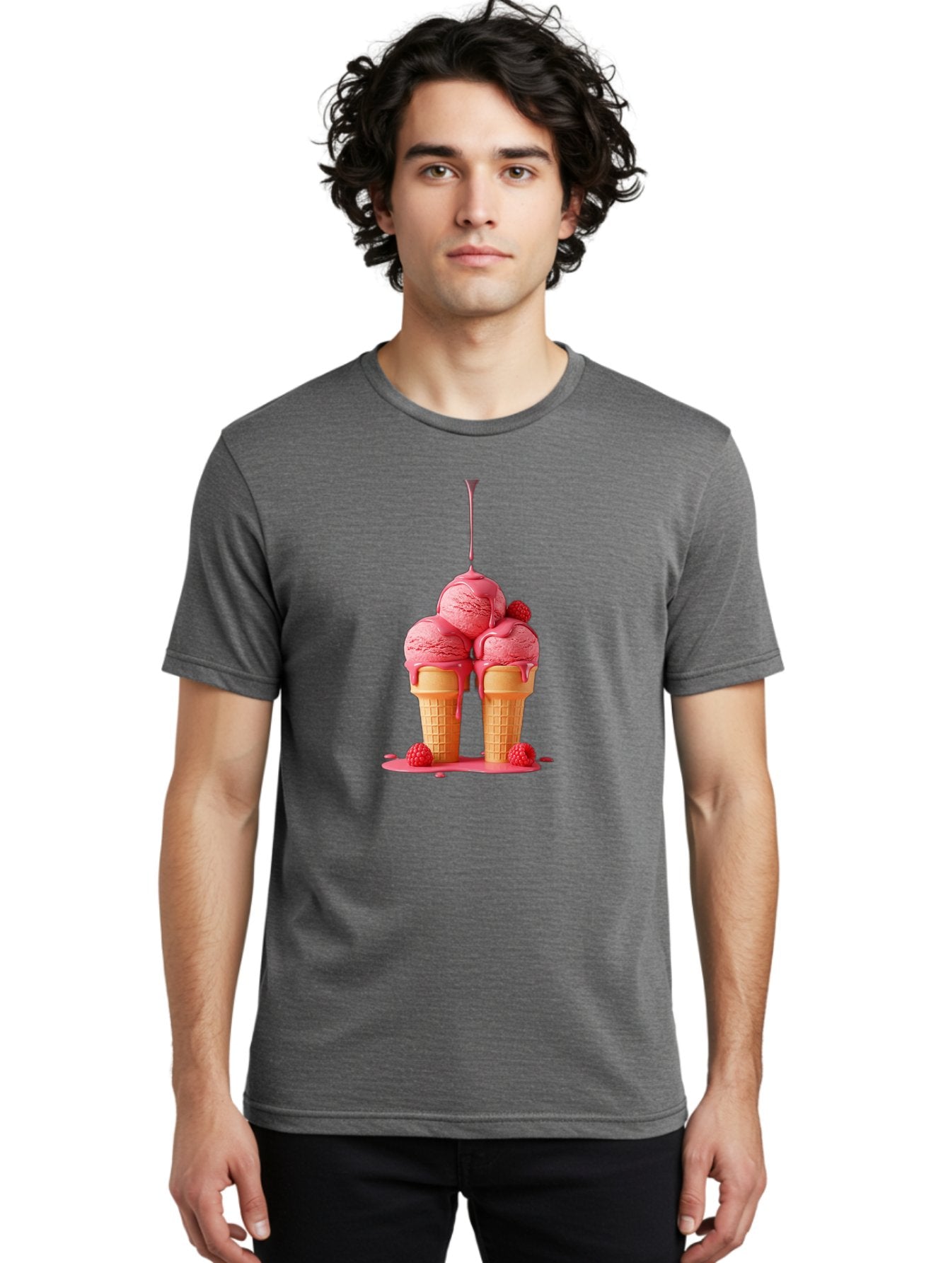 Raspberry-Ice-Cream Men'S Graphic Tee, 100% Cotton, Comfortable Casual Summer Wear, Machine Washable, Vintage Camera, Old Camera, Antique Camera, Black Camera, Classic Photography, Photography Equipment, Nostalgic Device, Film Camera, Baj745 19