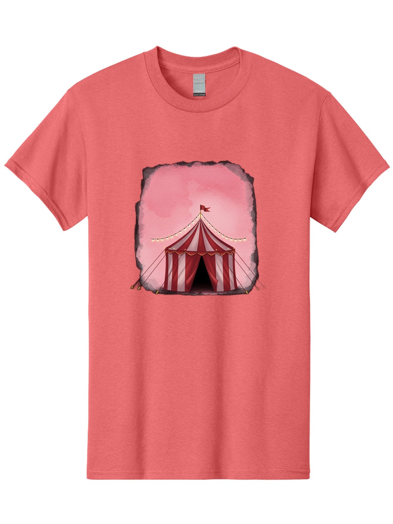 Red-And-White-Striped-Tent Men'S Graphic Tee, 100% Cotton, Comfortable Casual Summer Wear, Machine Washable, Vintage Camera, Old Camera, Antique Camera, Black Camera, Classic Photography, Photography Equipment, Nostalgic Device, Film Camera, Baj746