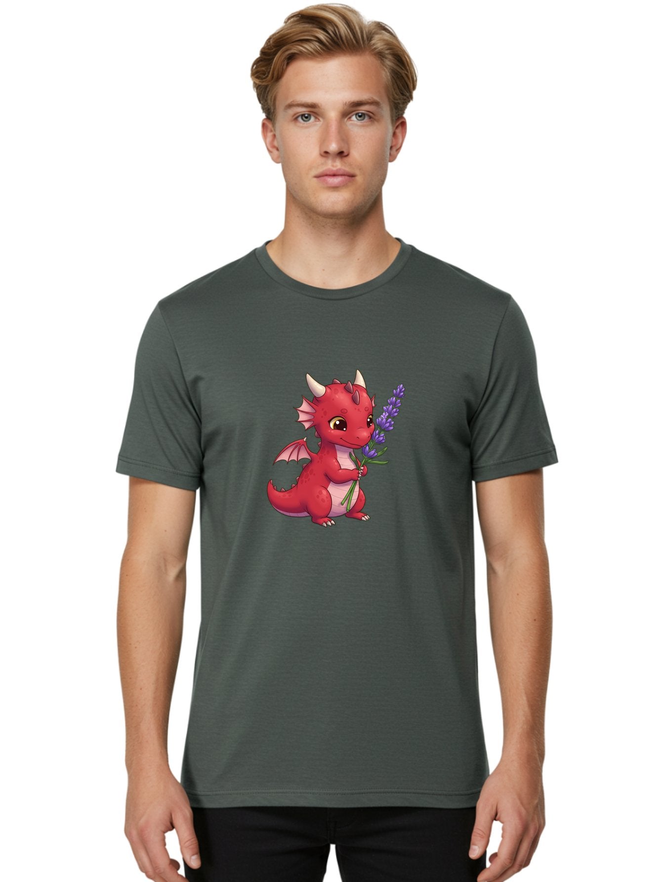 Red-Dragon-With-Lavender Men'S Graphic Tee, 100% Cotton, Comfortable Casual Summer Wear, Machine Washable, Vintage Camera, Old Camera, Antique Camera, Black Camera, Classic Photography, Photography Equipment, Nostalgic Device, Film Camera, Baj748 23