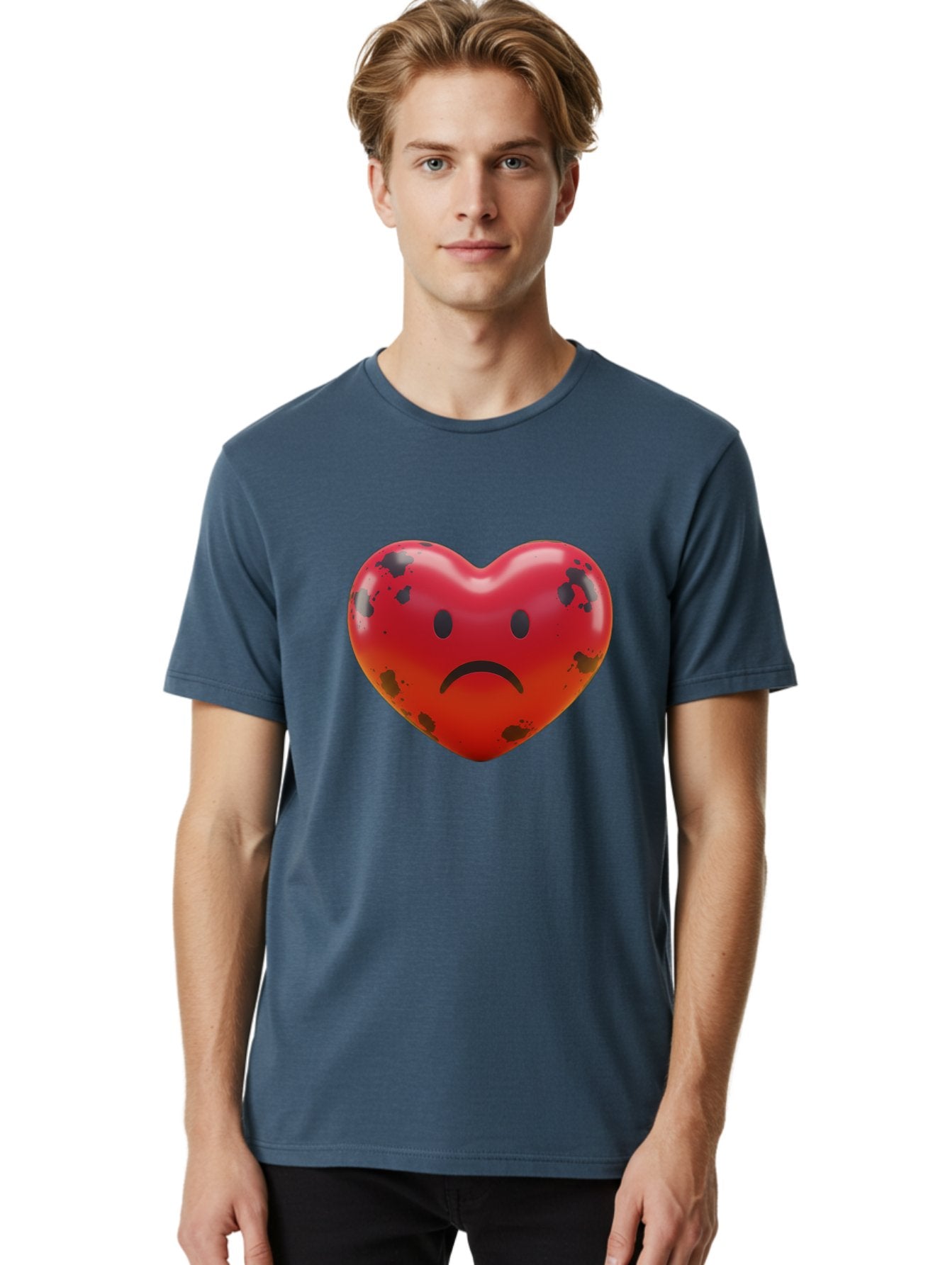 Sad-Red-Heart Men'S Graphic Tee, 100% Cotton, Comfortable Casual Summer Wear, Machine Washable, Vintage Camera, Old Camera, Antique Camera, Black Camera, Classic Photography, Photography Equipment, Nostalgic Device, Film Camera, Camera Art Baj752 23