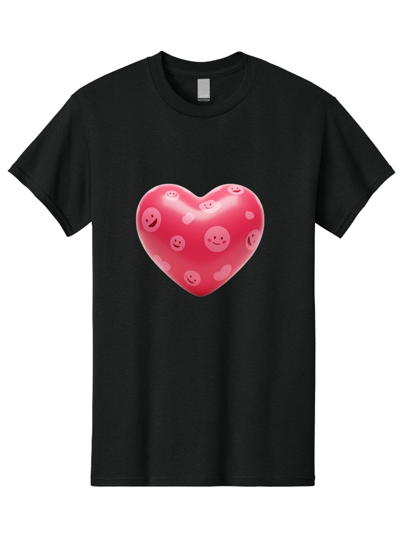 Smiley-Heart-5 Men'S Graphic Tee, 100% Cotton, Comfortable Casual Summer Wear, Machine Washable, Vintage Camera, Old Camera, Antique Camera, Black Camera, Classic Photography, Photography Equipment, Nostalgic Device, Film Camera, Camera Art Baj776