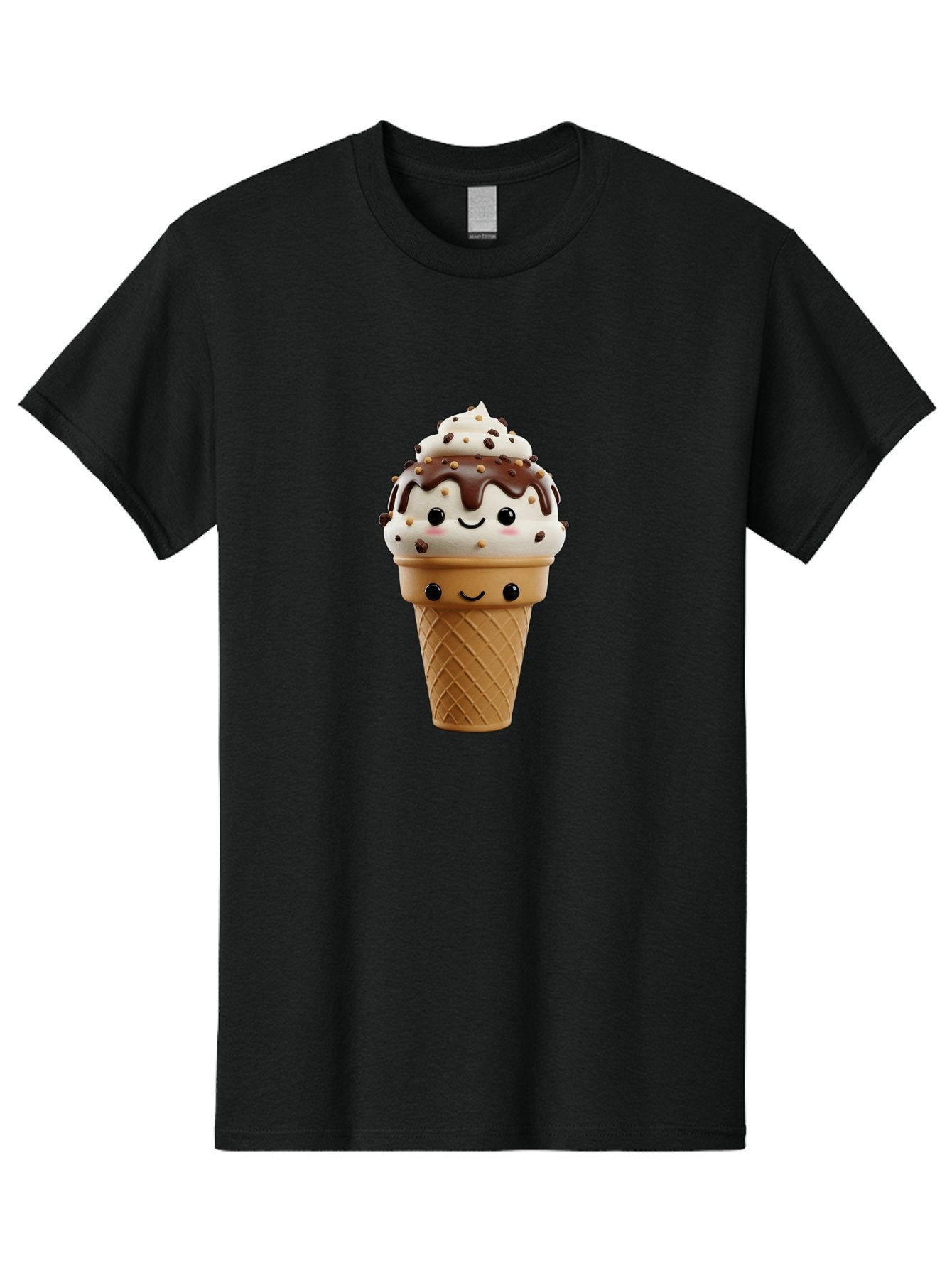 Smiling-Ice-Cream-2 Men'S Graphic Tee, 100% Cotton, Comfortable Casual Summer Wear, Machine Washable, Vintage Camera, Old Camera, Antique Camera, Black Camera, Classic Photography, Photography Equipment, Nostalgic Device, Film Camera, Baj779 10