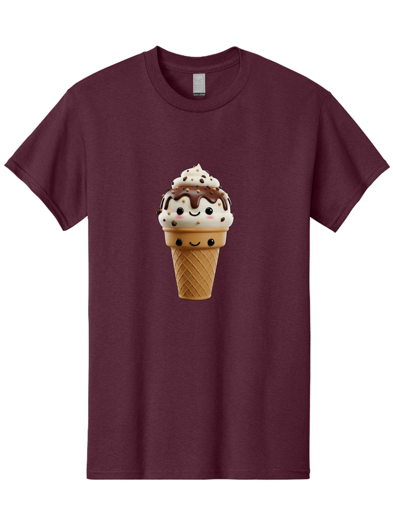 Smiling-Ice-Cream-2 Men'S Graphic Tee, 100% Cotton, Comfortable Casual Summer Wear, Machine Washable, Vintage Camera, Old Camera, Antique Camera, Black Camera, Classic Photography, Photography Equipment, Nostalgic Device, Film Camera, Baj779