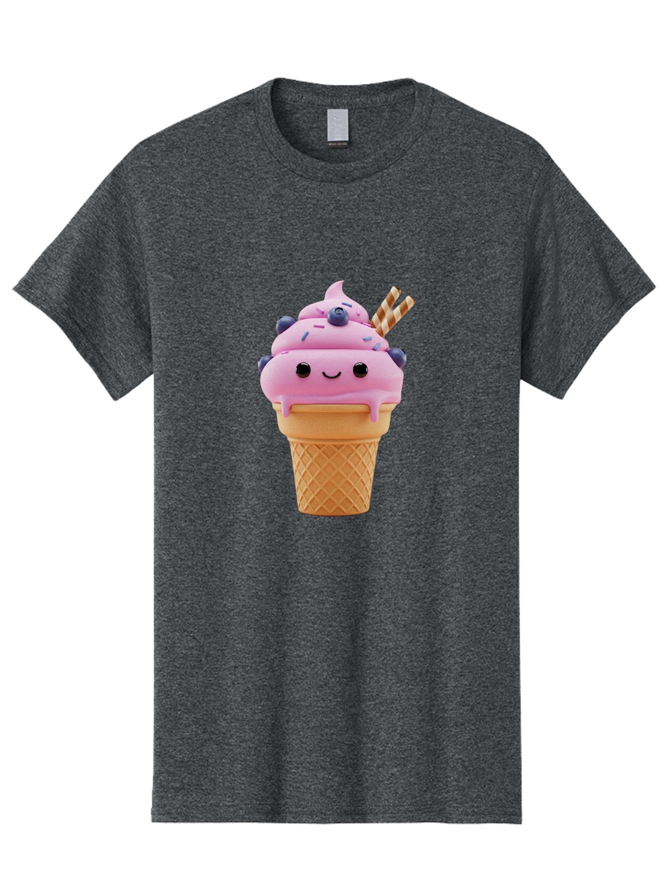 Smiling-Ice-Cream-3 Men'S Graphic Tee, 100% Cotton, Comfortable Casual Summer Wear, Machine Washable, Vintage Camera, Old Camera, Antique Camera, Black Camera, Classic Photography, Photography Equipment, Nostalgic Device, Film Camera, Baj780