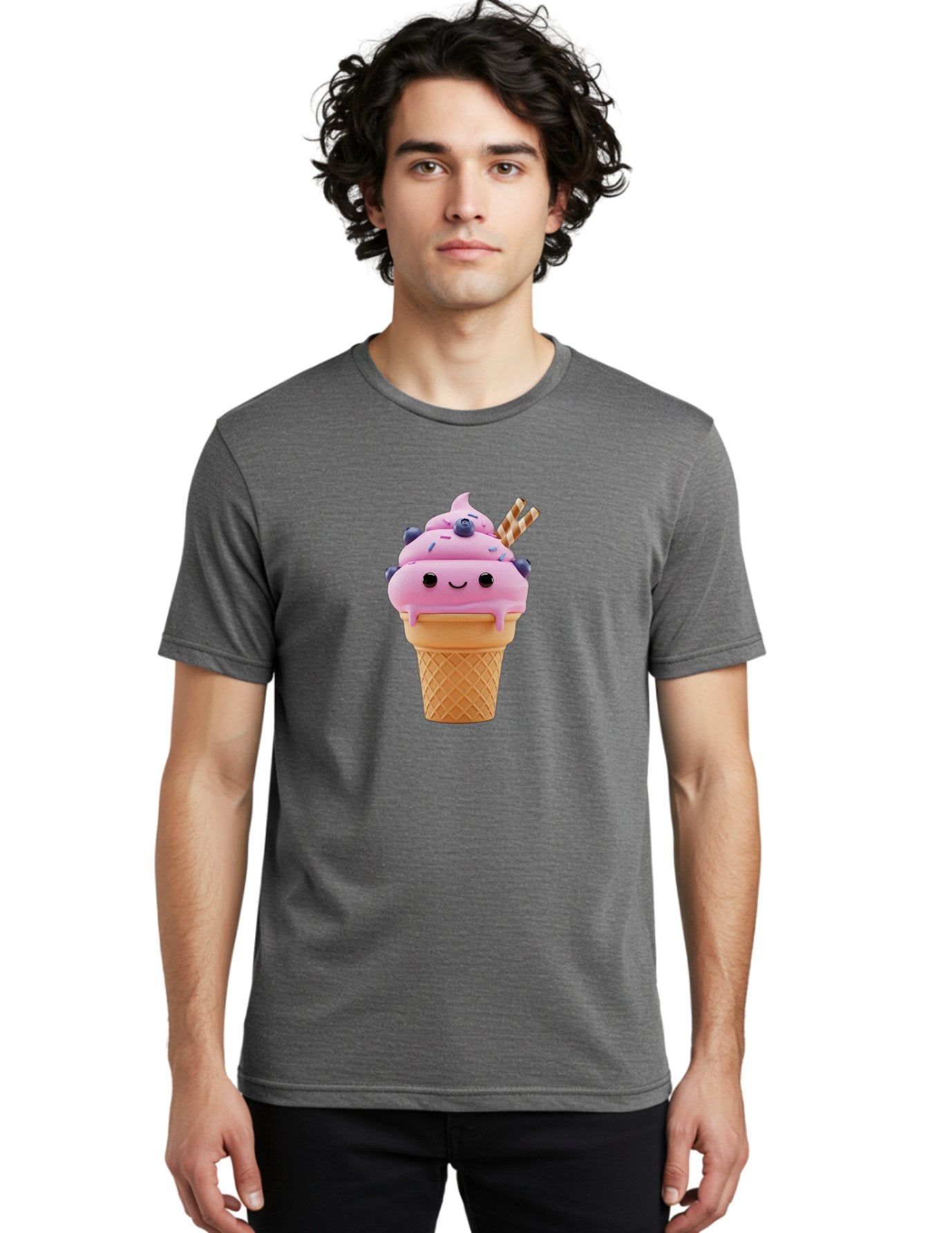 Smiling-Ice-Cream-3 Men'S Graphic Tee, 100% Cotton, Comfortable Casual Summer Wear, Machine Washable, Vintage Camera, Old Camera, Antique Camera, Black Camera, Classic Photography, Photography Equipment, Nostalgic Device, Film Camera, Baj780 20