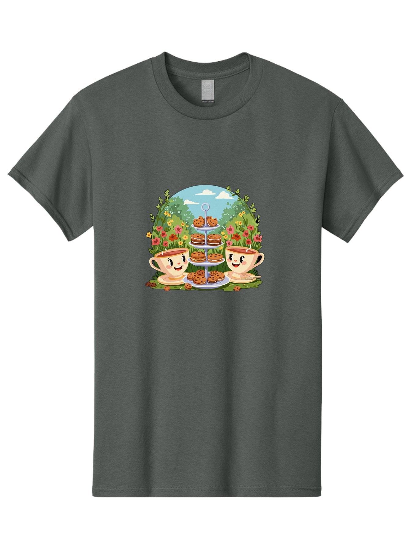 Smiling-Teacups-With-Cookies Men'S Graphic Tee, 100% Cotton, Comfortable Casual Summer Wear, Machine Washable, Vintage Camera, Old Camera, Antique Camera, Black Camera, Classic Photography, Photography Equipment, Nostalgic Device, Film Camera, Baj789 15