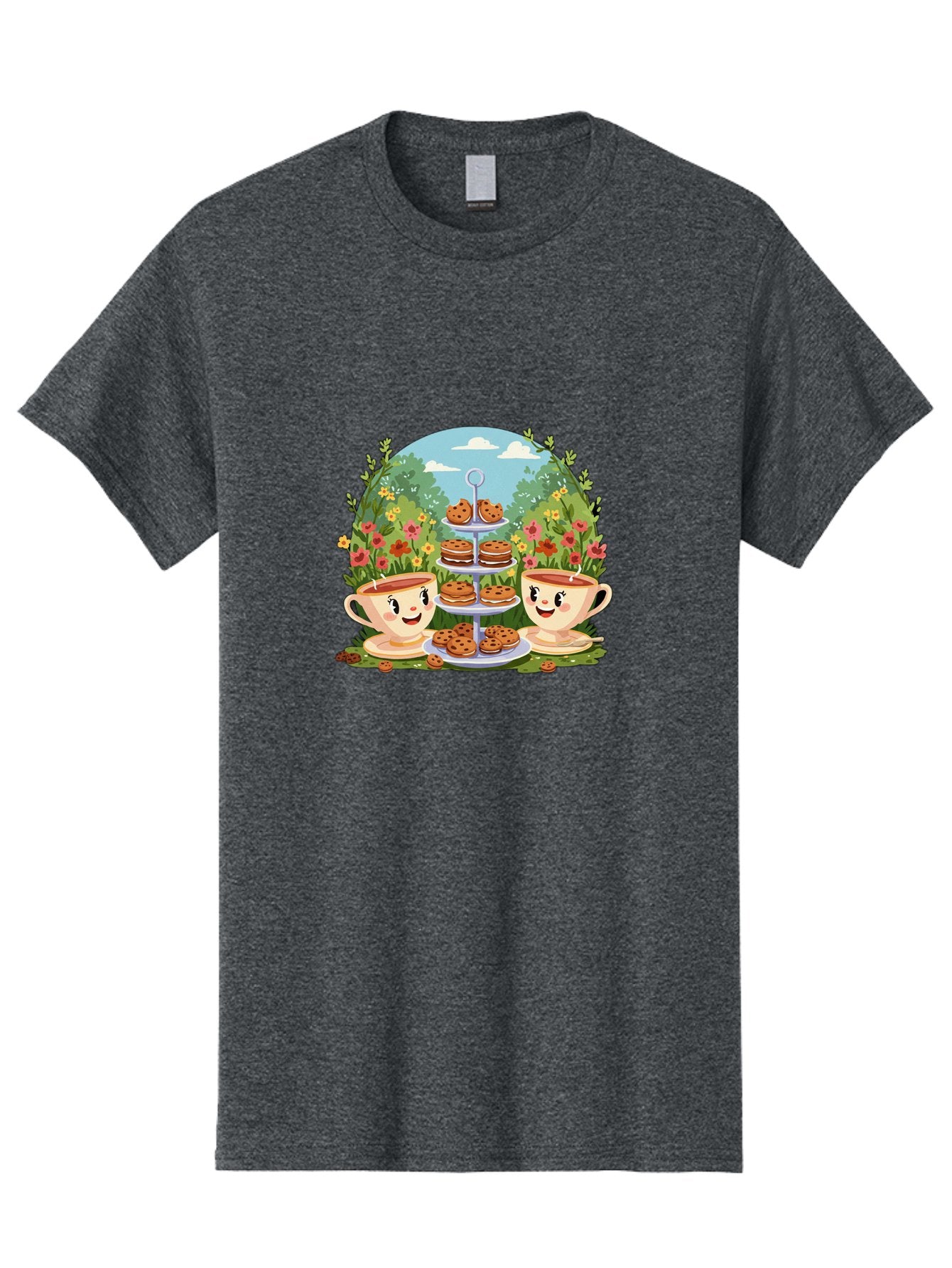 Smiling-Teacups-With-Cookies Men'S Graphic Tee, 100% Cotton, Comfortable Casual Summer Wear, Machine Washable, Vintage Camera, Old Camera, Antique Camera, Black Camera, Classic Photography, Photography Equipment, Nostalgic Device, Film Camera, Baj789 5