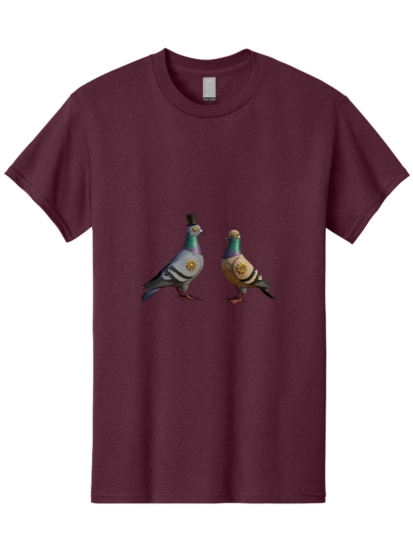 Steampunk-Pigeons Men'S Graphic Tee, 100% Cotton, Comfortable Casual Summer Wear, Machine Washable, Vintage Camera, Old Camera, Antique Camera, Black Camera, Classic Photography, Photography Equipment, Nostalgic Device, Film Camera, Camera Art Baj797 15