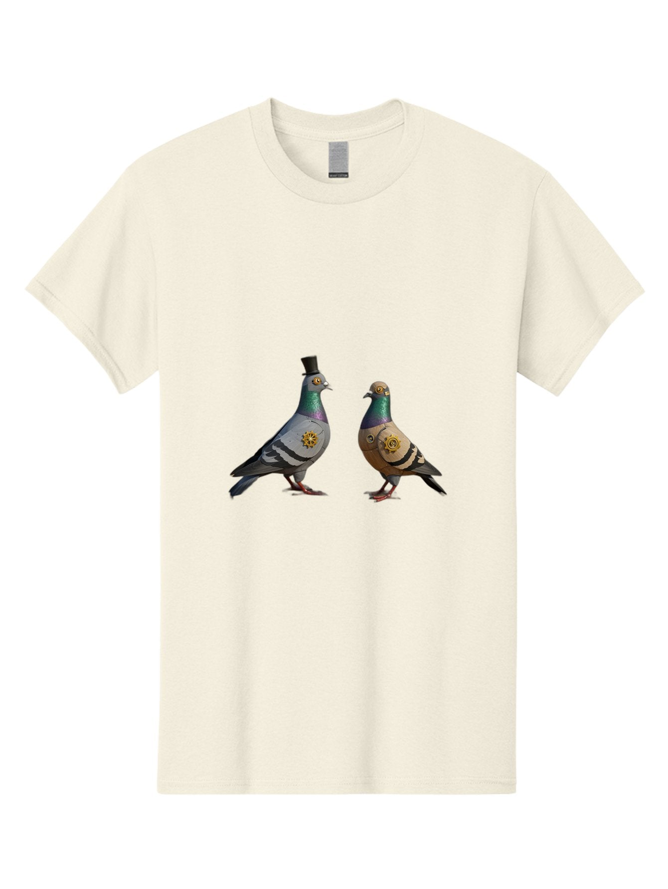 Steampunk-Pigeons Men'S Graphic Tee, 100% Cotton, Comfortable Casual Summer Wear, Machine Washable, Vintage Camera, Old Camera, Antique Camera, Black Camera, Classic Photography, Photography Equipment, Nostalgic Device, Film Camera, Camera Art Baj797