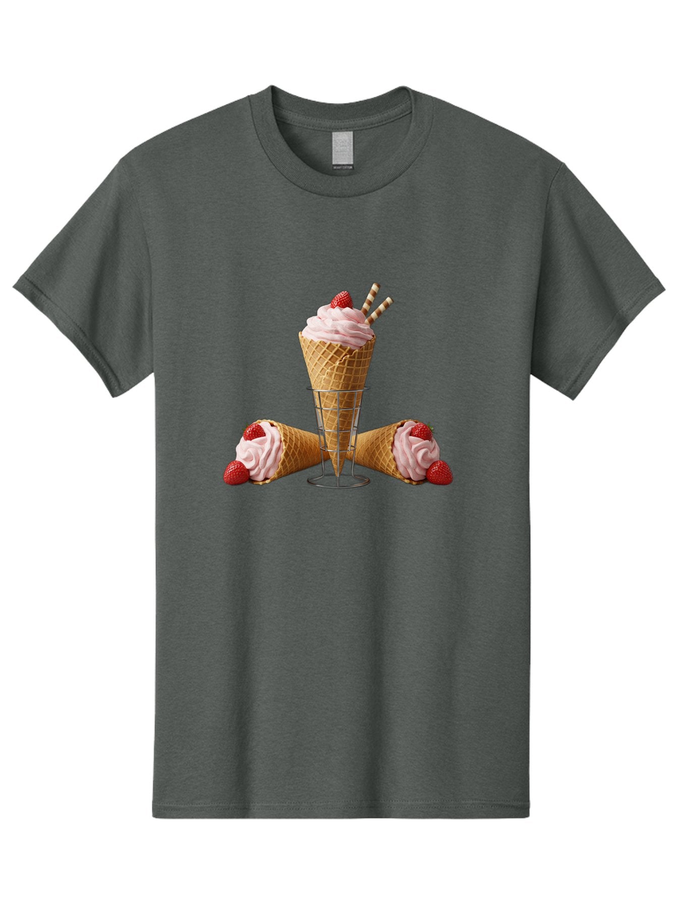 Strawberry-Ice-Cream-1 Men'S Graphic Tee, 100% Cotton, Comfortable Casual Summer Wear, Machine Washable, Vintage Camera, Old Camera, Antique Camera, Black Camera, Classic Photography, Photography Equipment, Nostalgic Device, Film Camera, Baj800 11