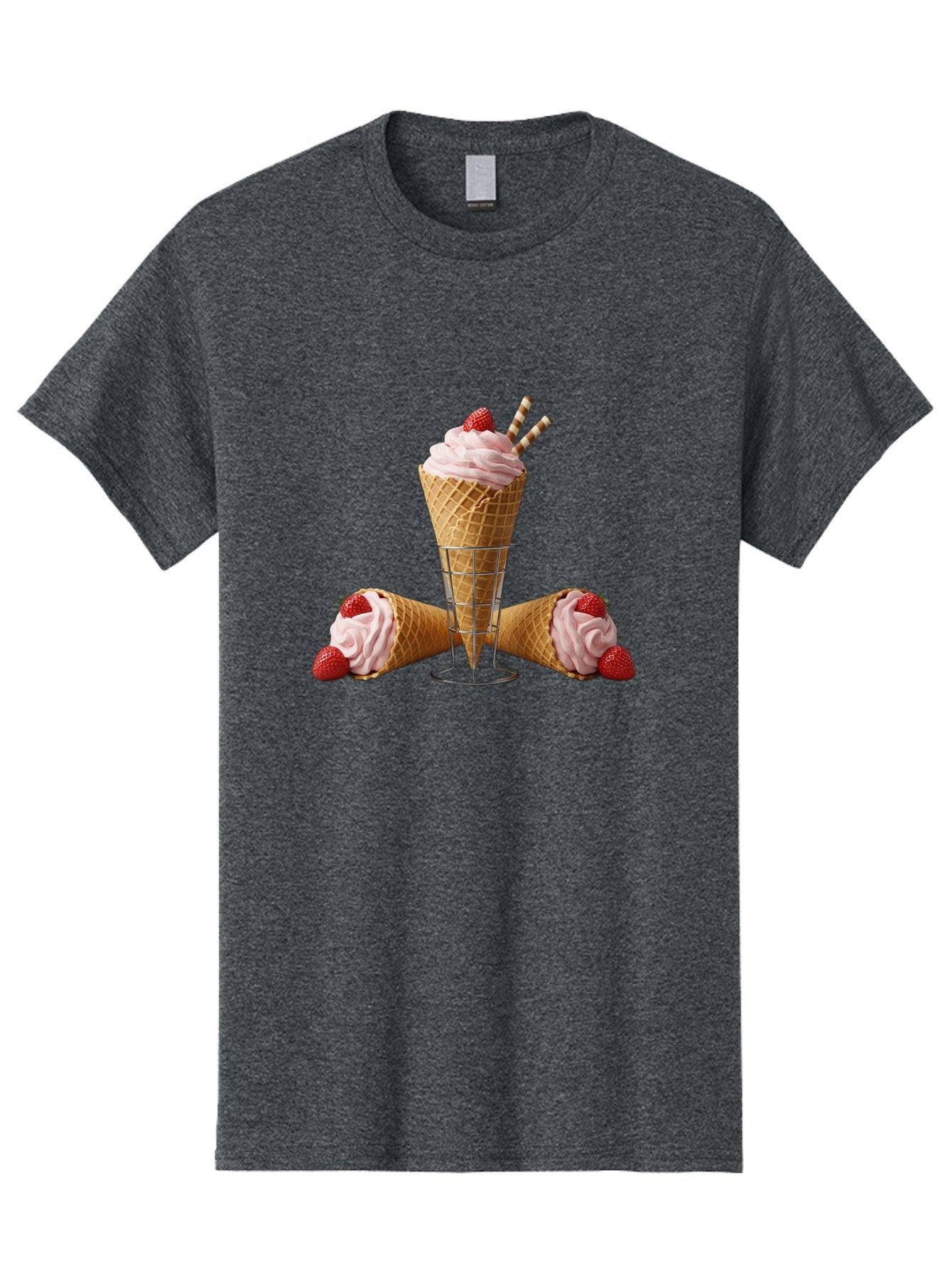 Strawberry-Ice-Cream-1 Men'S Graphic Tee, 100% Cotton, Comfortable Casual Summer Wear, Machine Washable, Vintage Camera, Old Camera, Antique Camera, Black Camera, Classic Photography, Photography Equipment, Nostalgic Device, Film Camera, Baj800 5