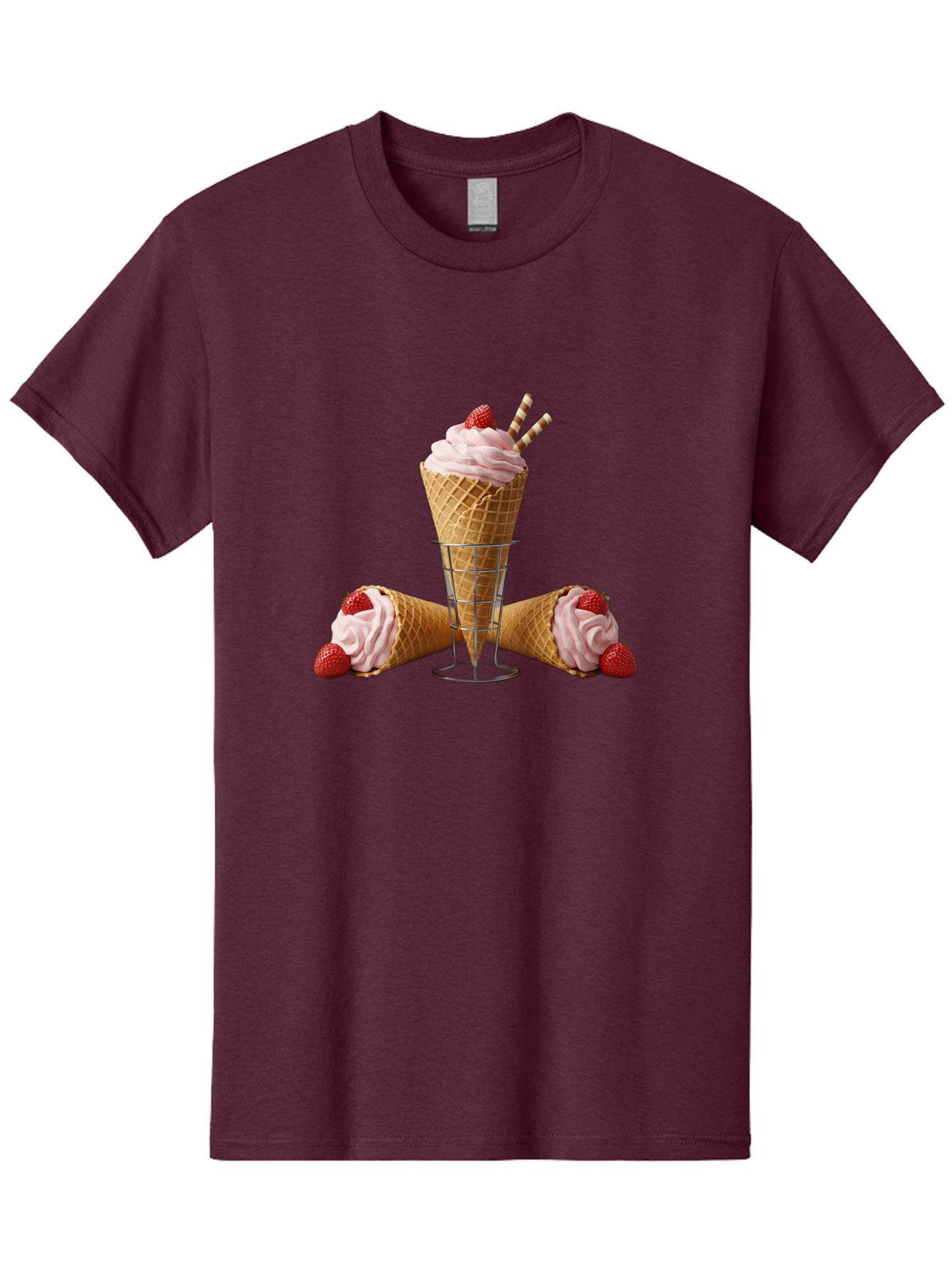 Strawberry-Ice-Cream-1 Men'S Graphic Tee, 100% Cotton, Comfortable Casual Summer Wear, Machine Washable, Vintage Camera, Old Camera, Antique Camera, Black Camera, Classic Photography, Photography Equipment, Nostalgic Device, Film Camera, Baj800 4