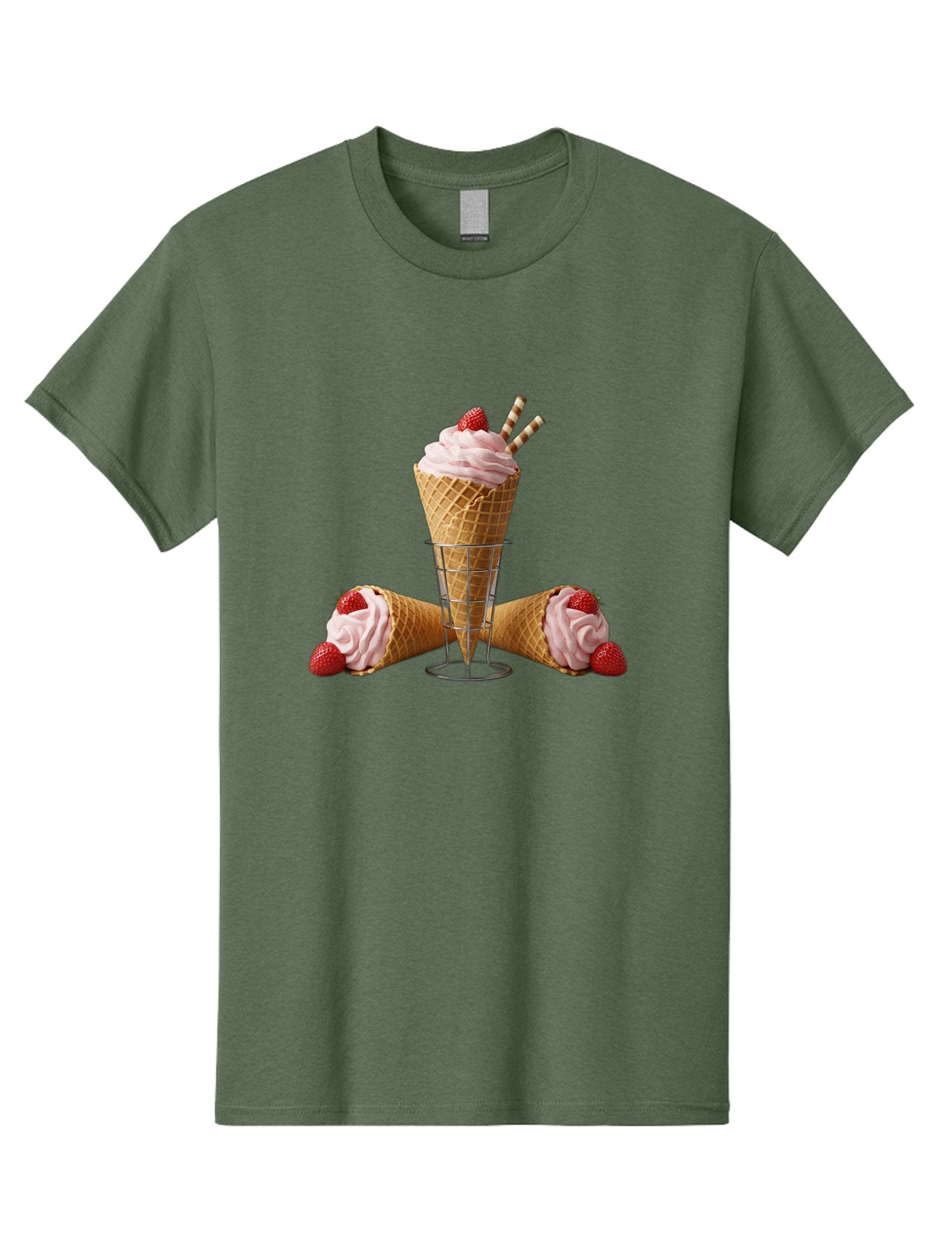 Strawberry-Ice-Cream-1 Men'S Graphic Tee, 100% Cotton, Comfortable Casual Summer Wear, Machine Washable, Vintage Camera, Old Camera, Antique Camera, Black Camera, Classic Photography, Photography Equipment, Nostalgic Device, Film Camera, Baj800 8