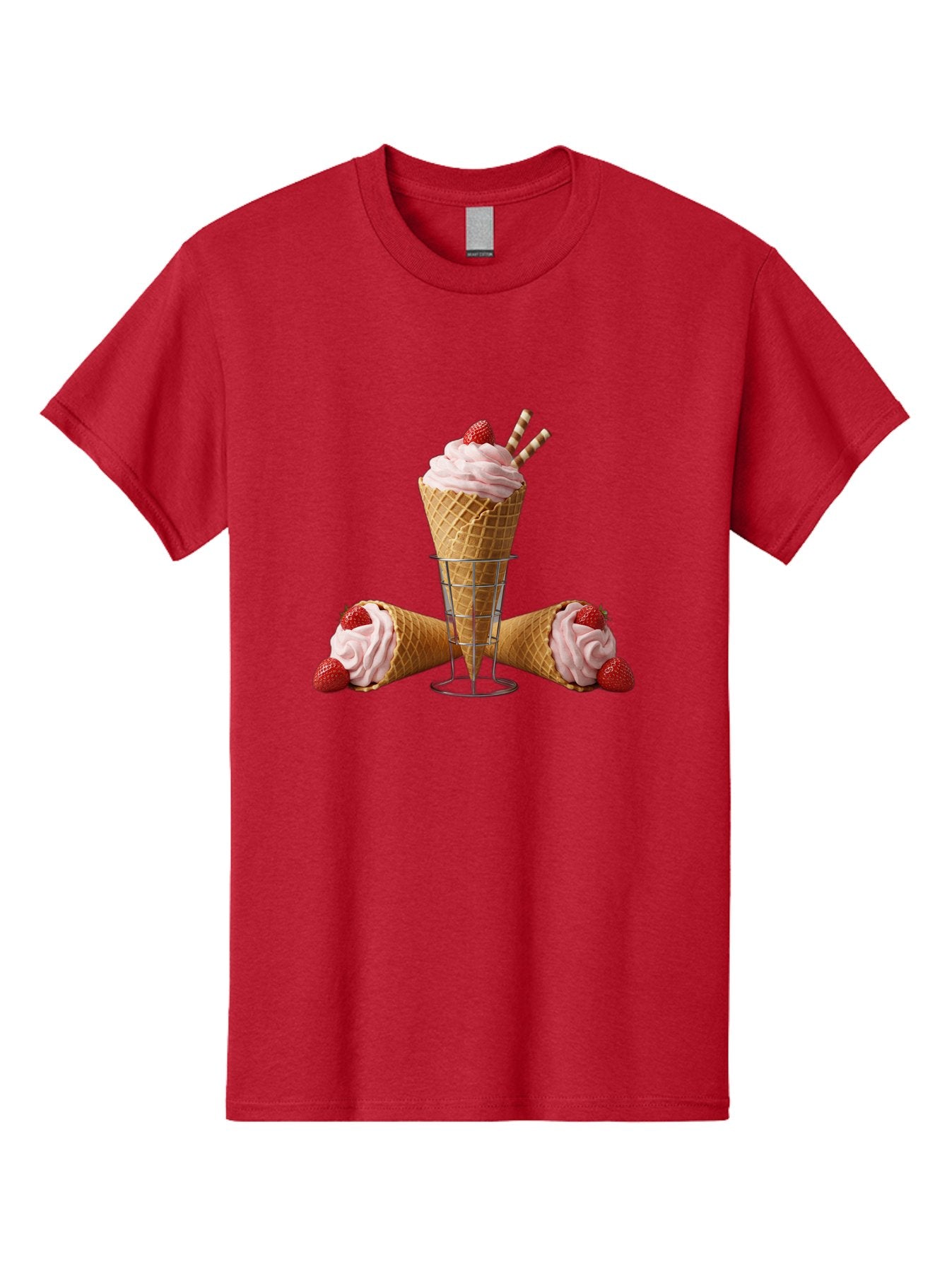 Strawberry-Ice-Cream-1 Men'S Graphic Tee, 100% Cotton, Comfortable Casual Summer Wear, Machine Washable, Vintage Camera, Old Camera, Antique Camera, Black Camera, Classic Photography, Photography Equipment, Nostalgic Device, Film Camera, Baj800 12
