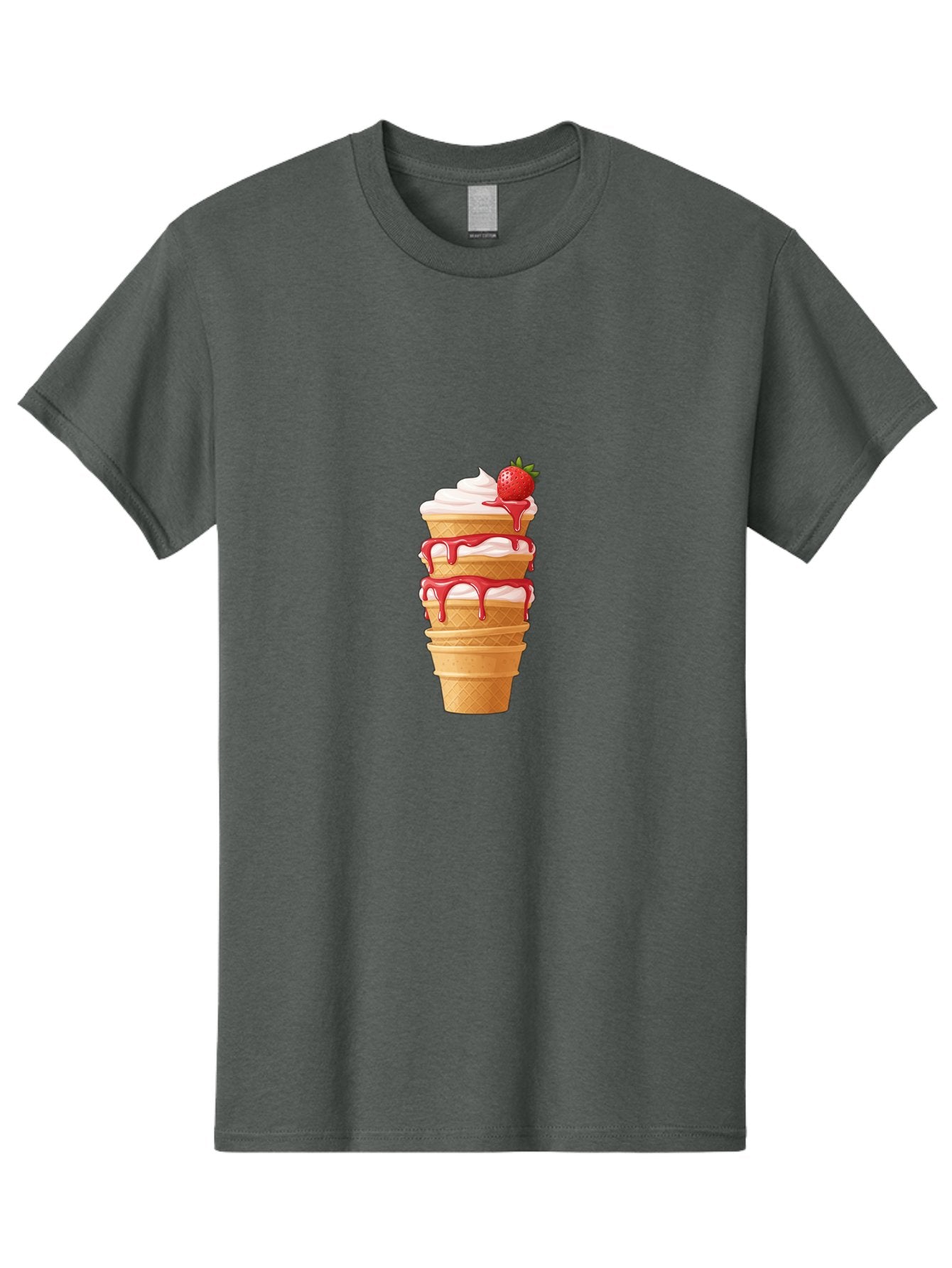 Strawberry-Ice-Cream-Cone-1 Men'S Graphic Tee, 100% Cotton, Comfortable Casual Summer Wear, Machine Washable, Vintage Camera, Old Camera, Antique Camera, Black Camera, Classic Photography, Photography Equipment, Nostalgic Device, Film Camera, Baj801 5