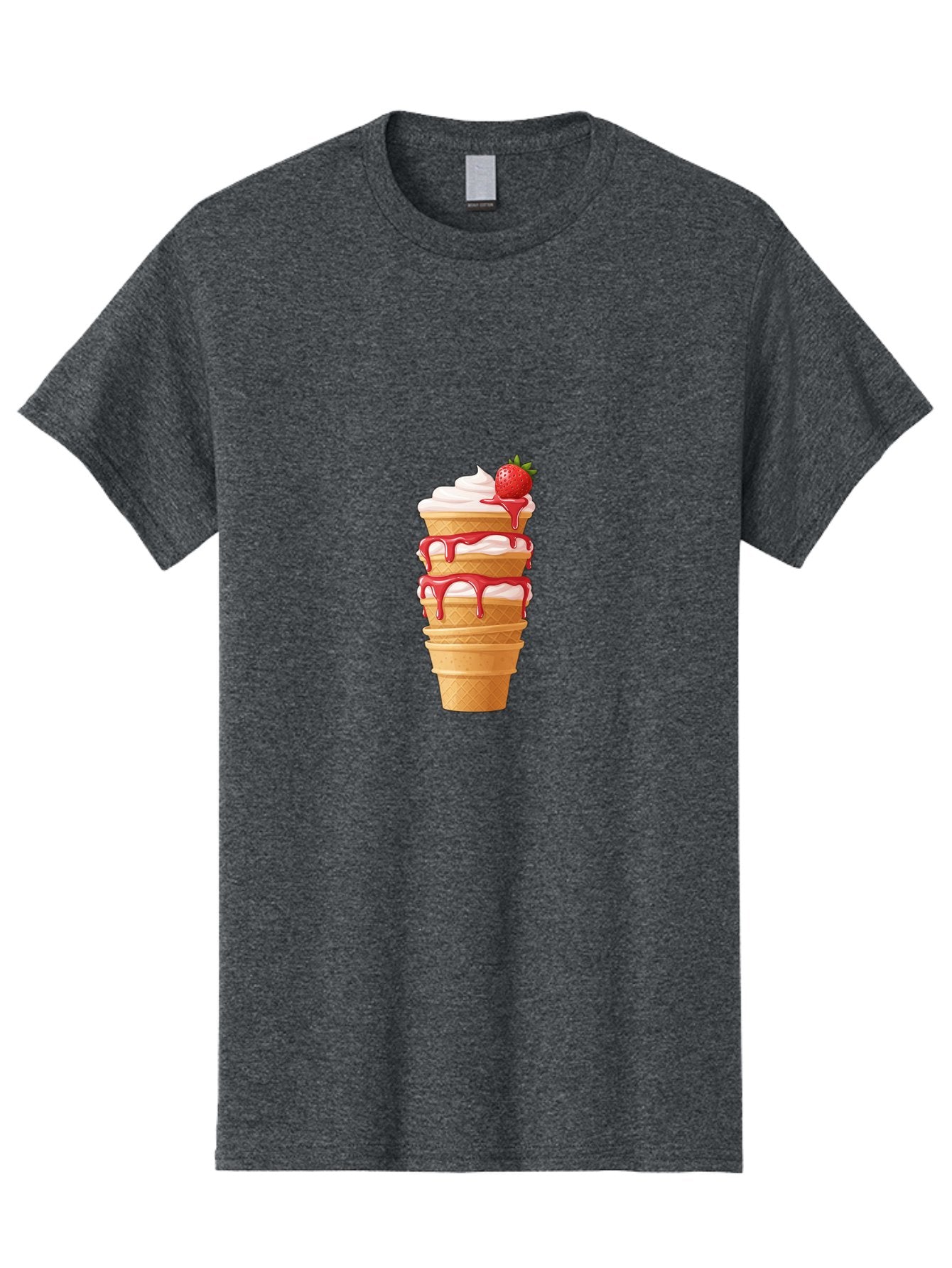 Strawberry-Ice-Cream-Cone-1 Men'S Graphic Tee, 100% Cotton, Comfortable Casual Summer Wear, Machine Washable, Vintage Camera, Old Camera, Antique Camera, Black Camera, Classic Photography, Photography Equipment, Nostalgic Device, Film Camera, Baj801 10