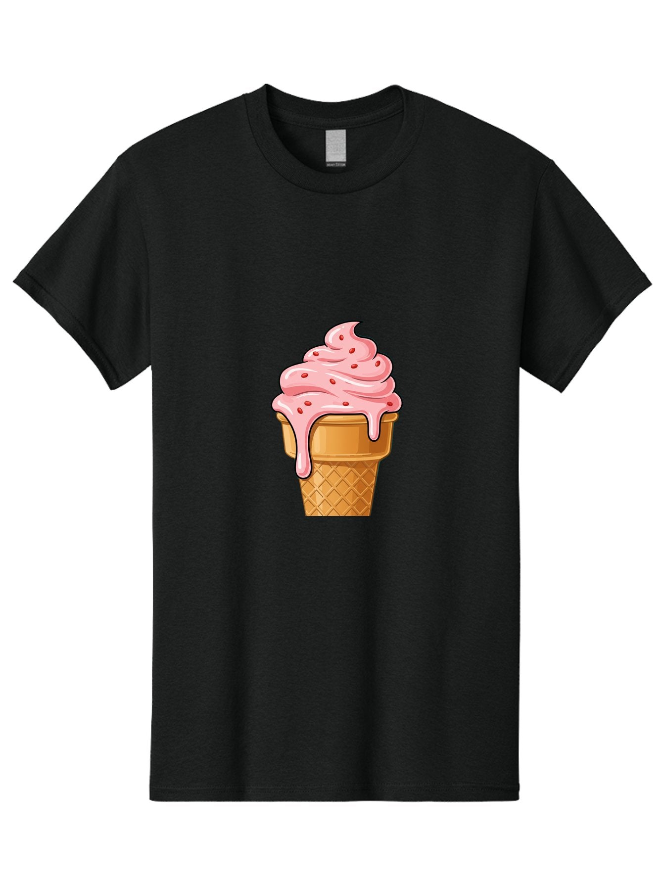 Strawberry-Ice-Cream-Cone Men'S Graphic Tee, 100% Cotton, Comfortable Casual Summer Wear, Machine Washable, Vintage Camera, Old Camera, Antique Camera, Black Camera, Classic Photography, Photography Equipment, Nostalgic Device, Film Camera, Baj802 9