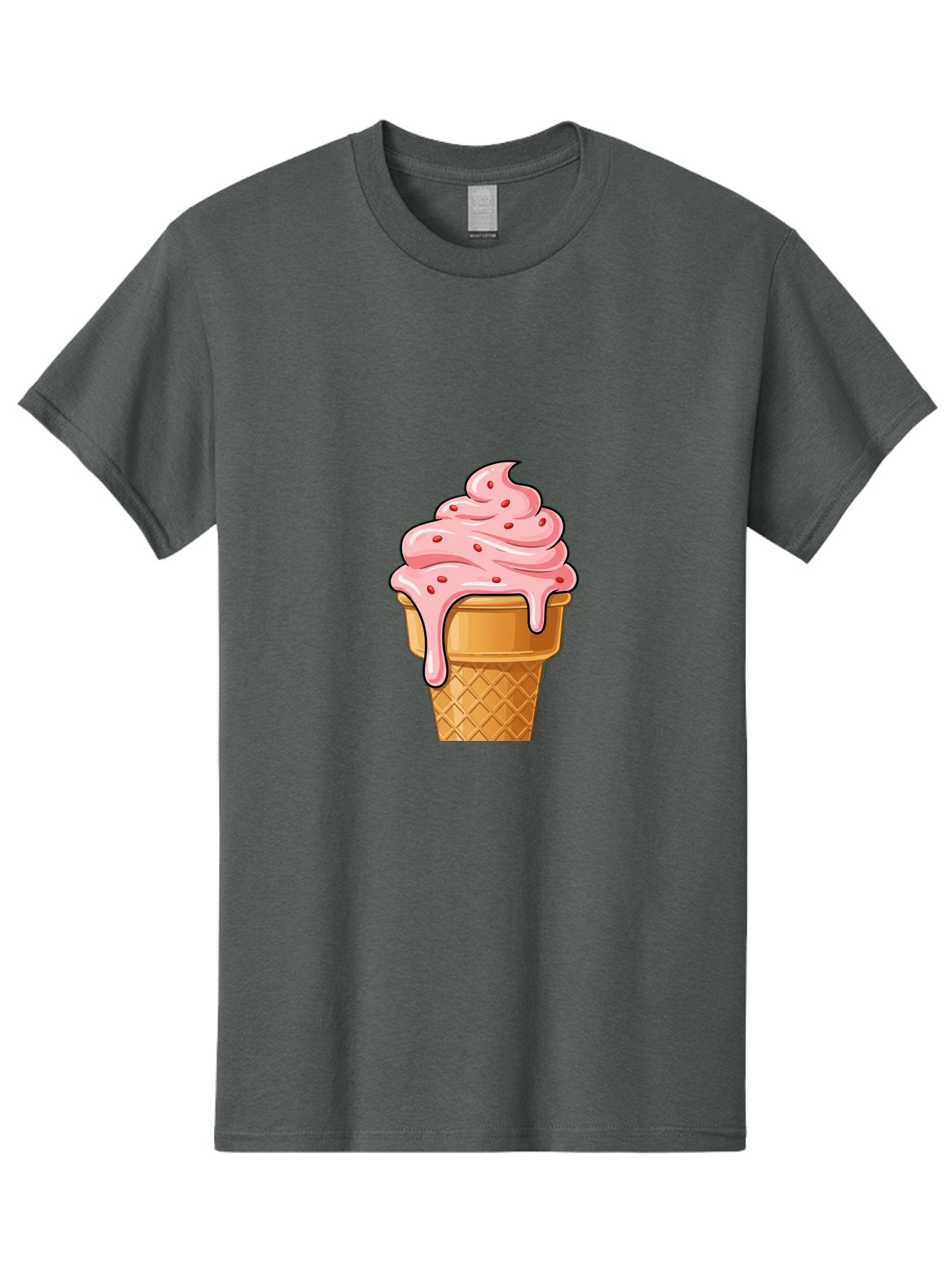 Strawberry-Ice-Cream-Cone Men'S Graphic Tee, 100% Cotton, Comfortable Casual Summer Wear, Machine Washable, Vintage Camera, Old Camera, Antique Camera, Black Camera, Classic Photography, Photography Equipment, Nostalgic Device, Film Camera, Baj802