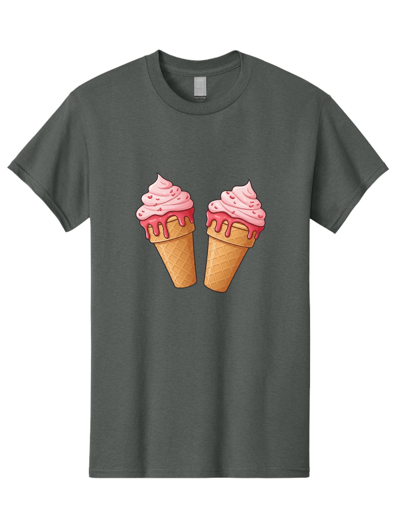 Strawberry-Ice-Cream-Cones-1 Men'S Graphic Tee, 100% Cotton, Comfortable Casual Summer Wear, Machine Washable, Vintage Camera, Old Camera, Antique Camera, Black Camera, Classic Photography, Photography Equipment, Nostalgic Device, Film Camera, Baj803 9