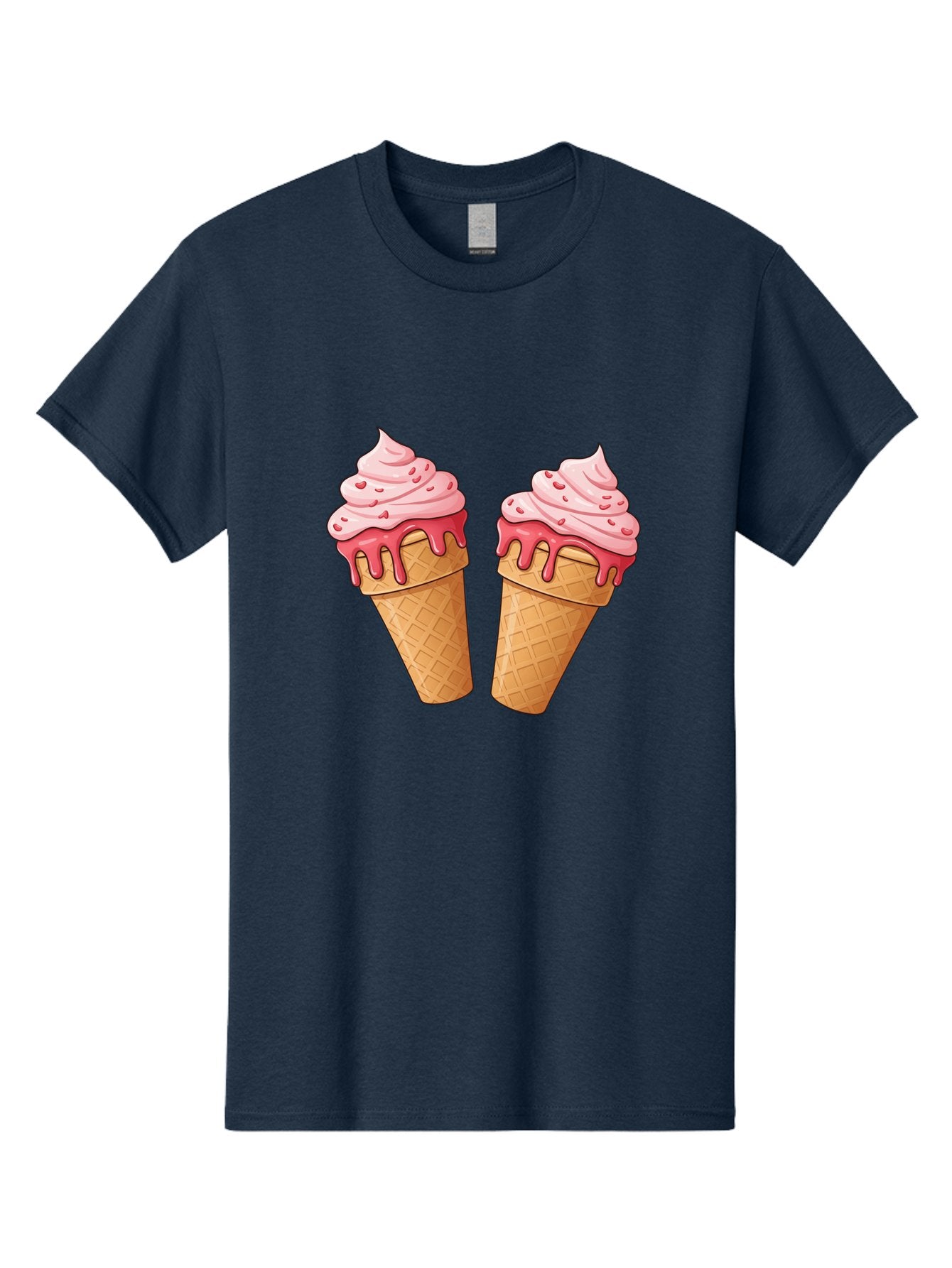 Strawberry-Ice-Cream-Cones-1 Men'S Graphic Tee, 100% Cotton, Comfortable Casual Summer Wear, Machine Washable, Vintage Camera, Old Camera, Antique Camera, Black Camera, Classic Photography, Photography Equipment, Nostalgic Device, Film Camera, Baj803 7