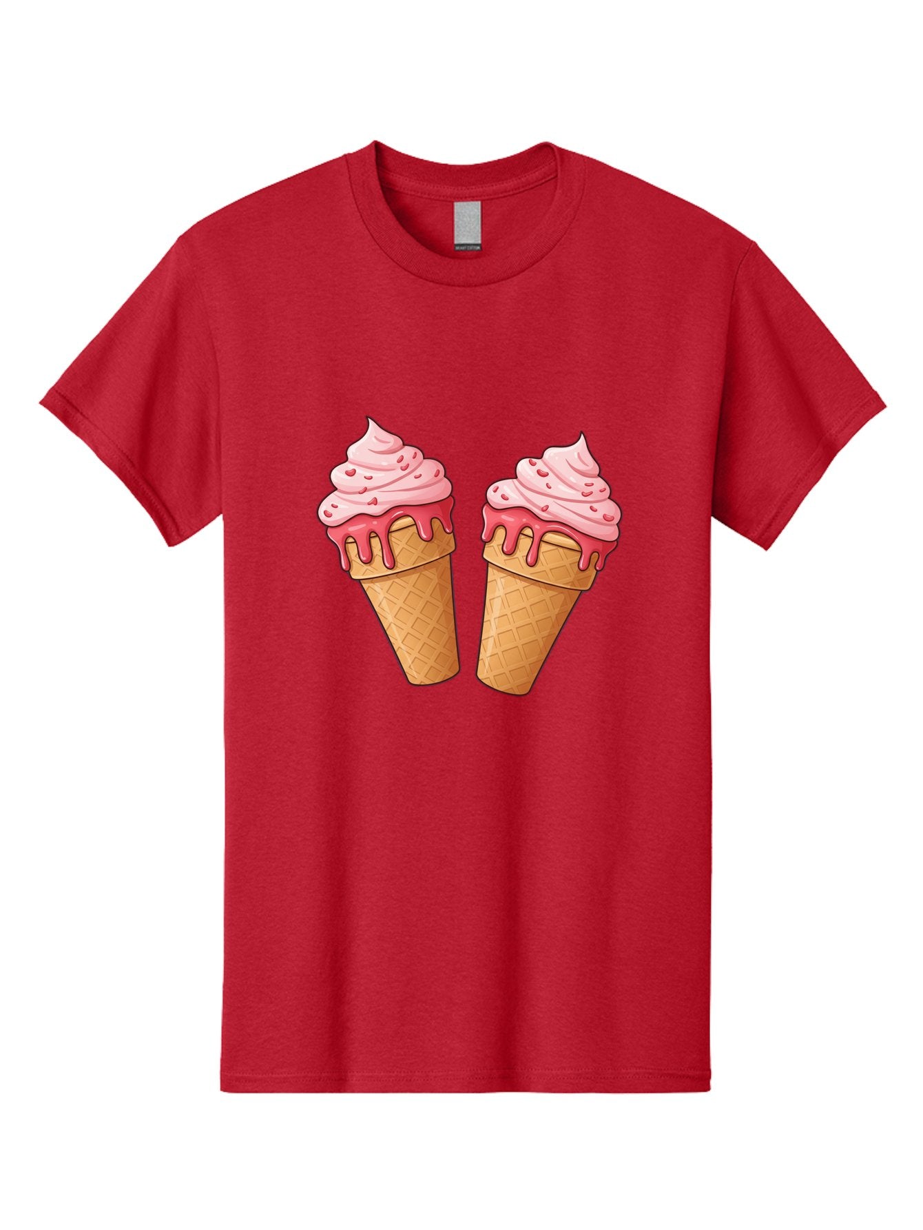 Strawberry-Ice-Cream-Cones-1 Men'S Graphic Tee, 100% Cotton, Comfortable Casual Summer Wear, Machine Washable, Vintage Camera, Old Camera, Antique Camera, Black Camera, Classic Photography, Photography Equipment, Nostalgic Device, Film Camera, Baj803 5