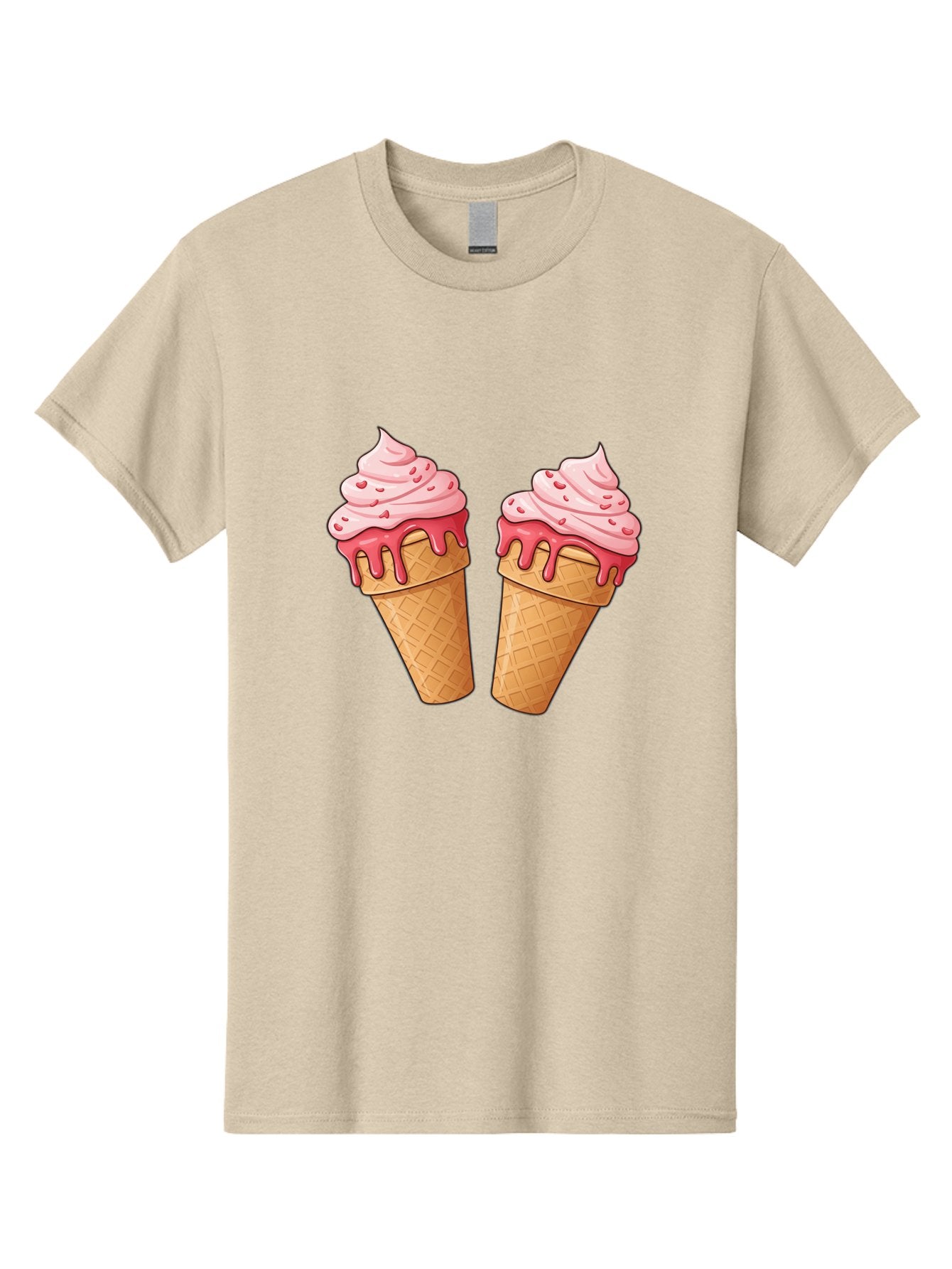 Strawberry-Ice-Cream-Cones-1 Men'S Graphic Tee, 100% Cotton, Comfortable Casual Summer Wear, Machine Washable, Vintage Camera, Old Camera, Antique Camera, Black Camera, Classic Photography, Photography Equipment, Nostalgic Device, Film Camera, Baj803 12